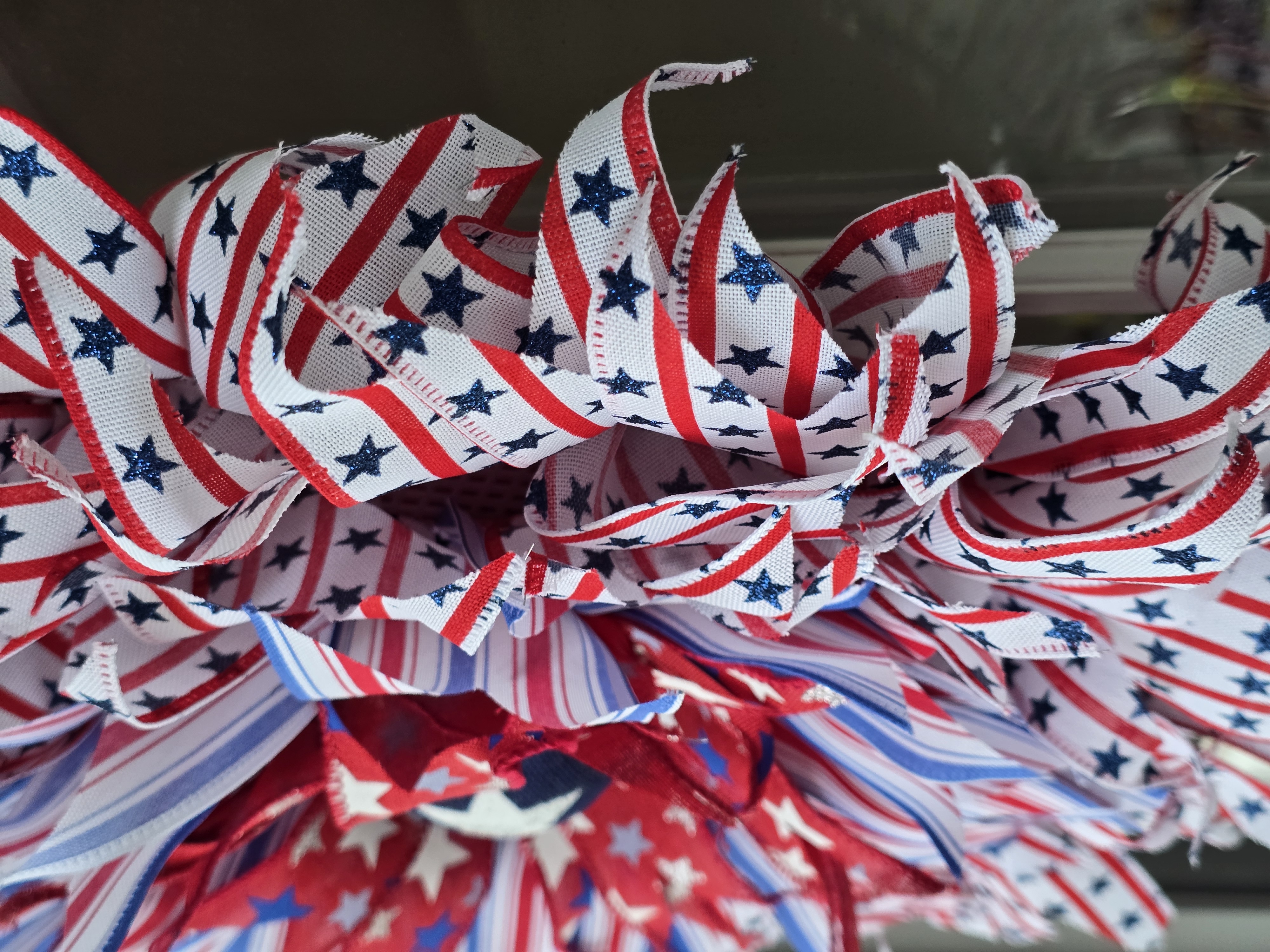Firecrcracker Patriotic Ribbon Wreath