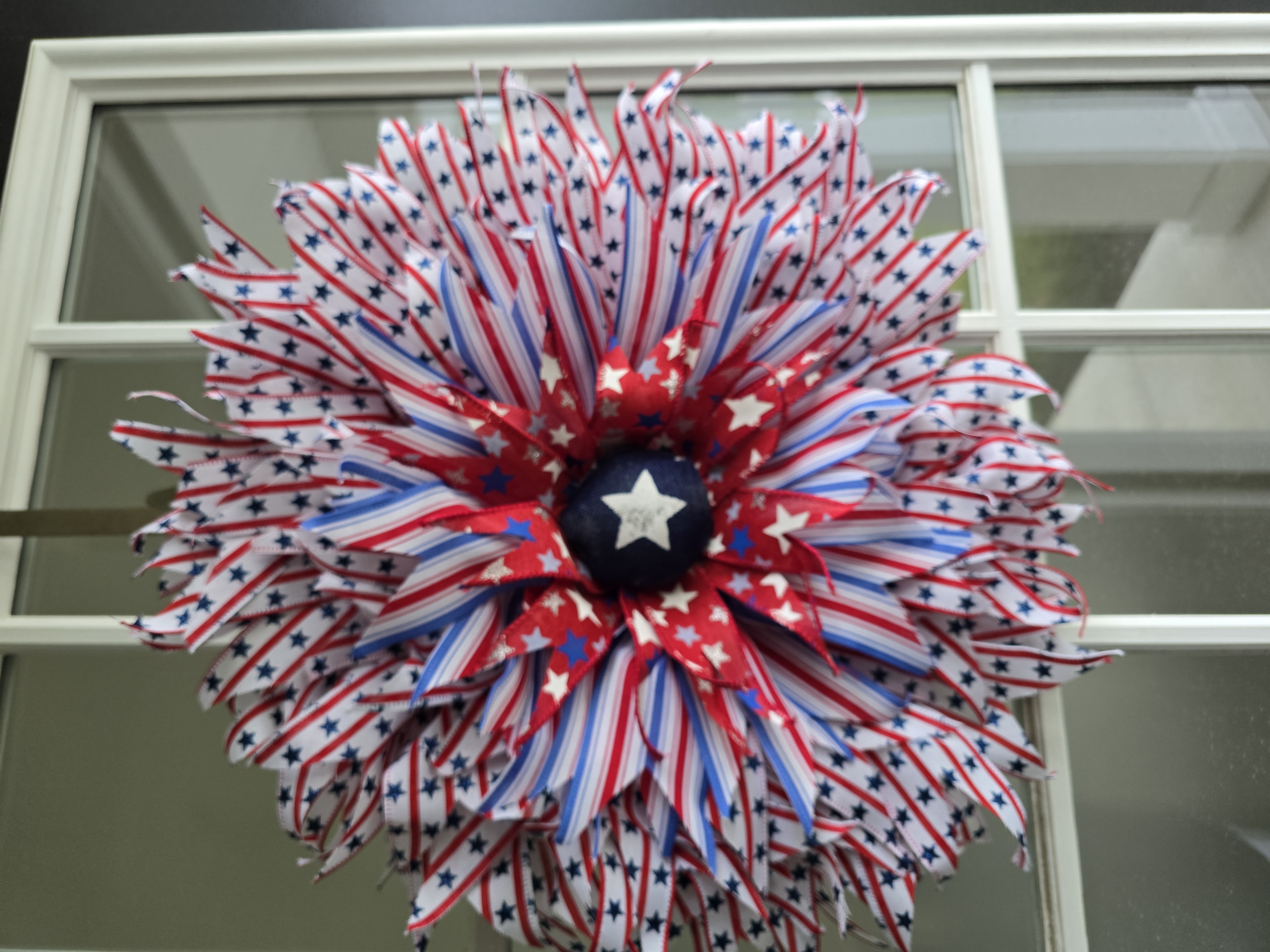 Firecrcracker Patriotic Ribbon Wreath