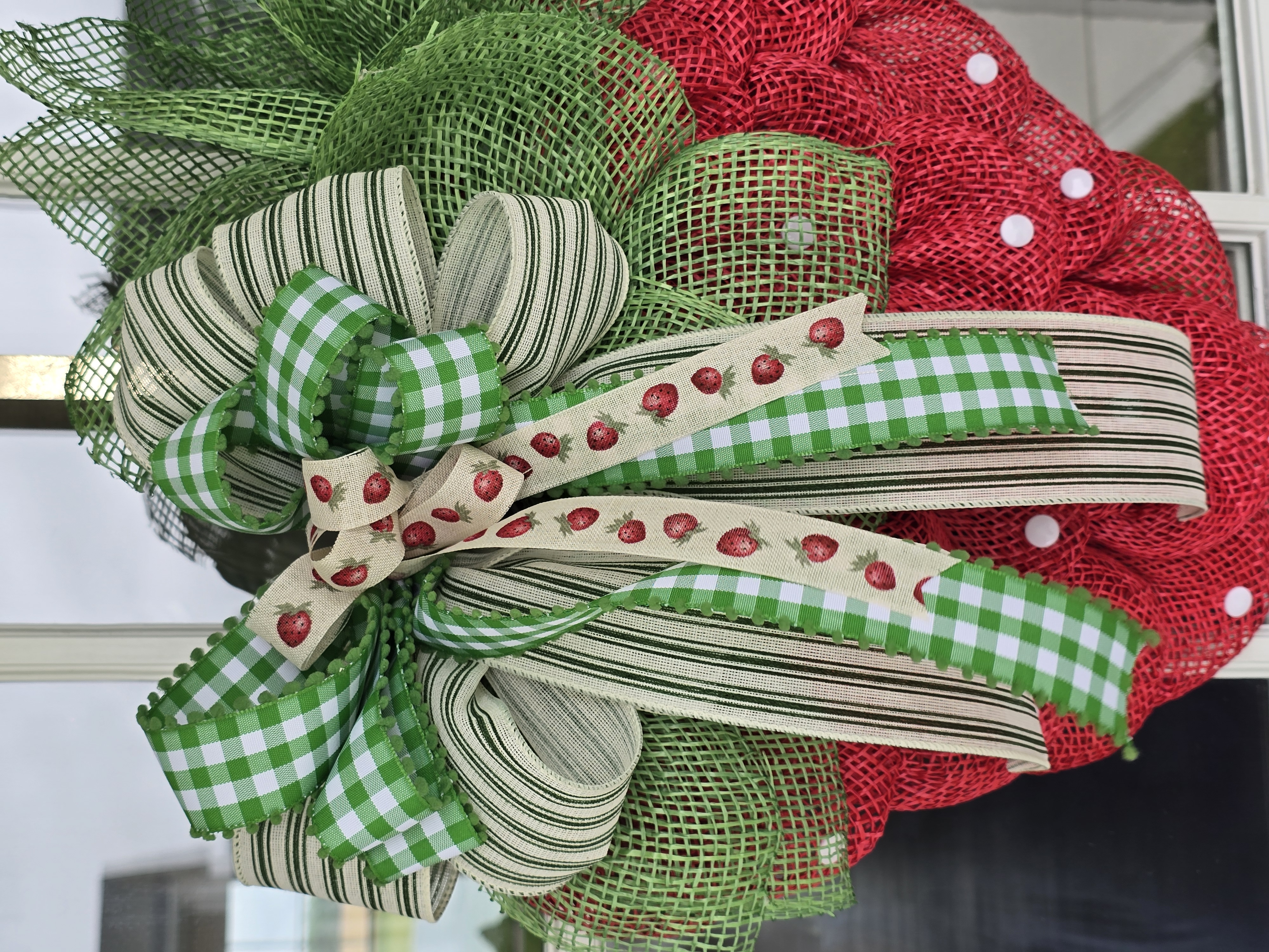 Strawberry Decorative Seasonal Red and Green Wreath
