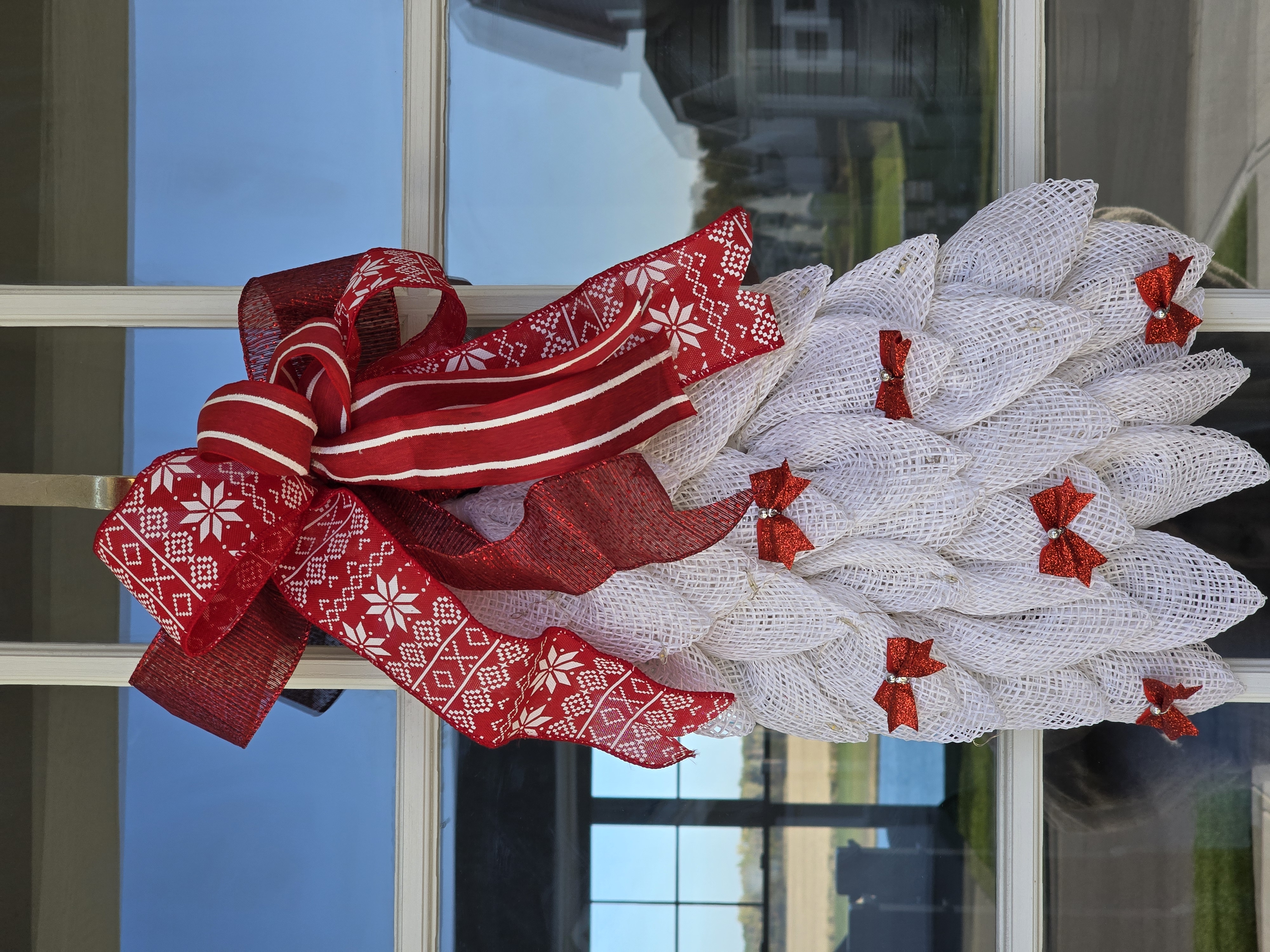 Handmade Light-Up Christmas Tree Door Decoration