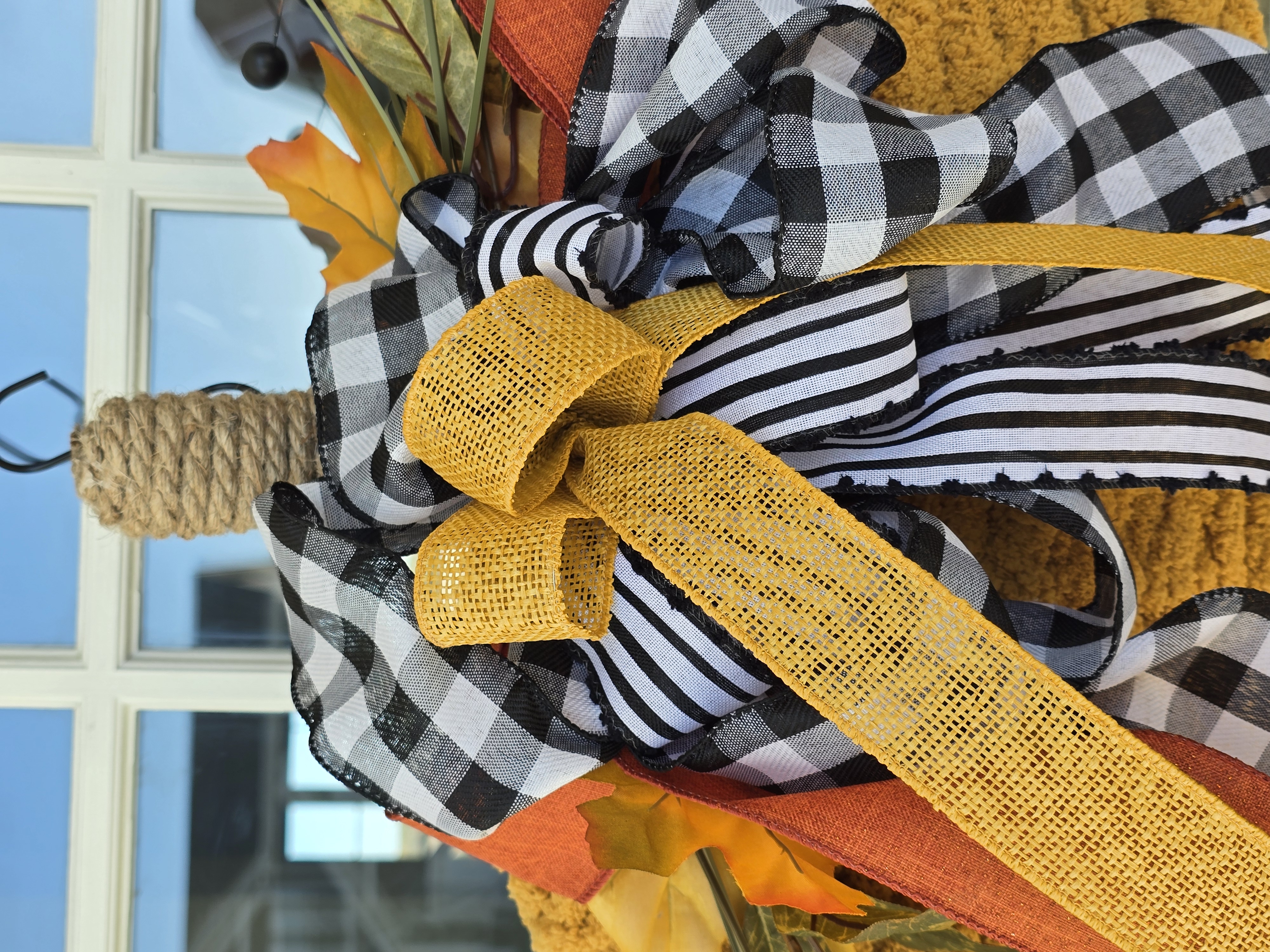 Handmade Harvest Pumpkin Door Wreath