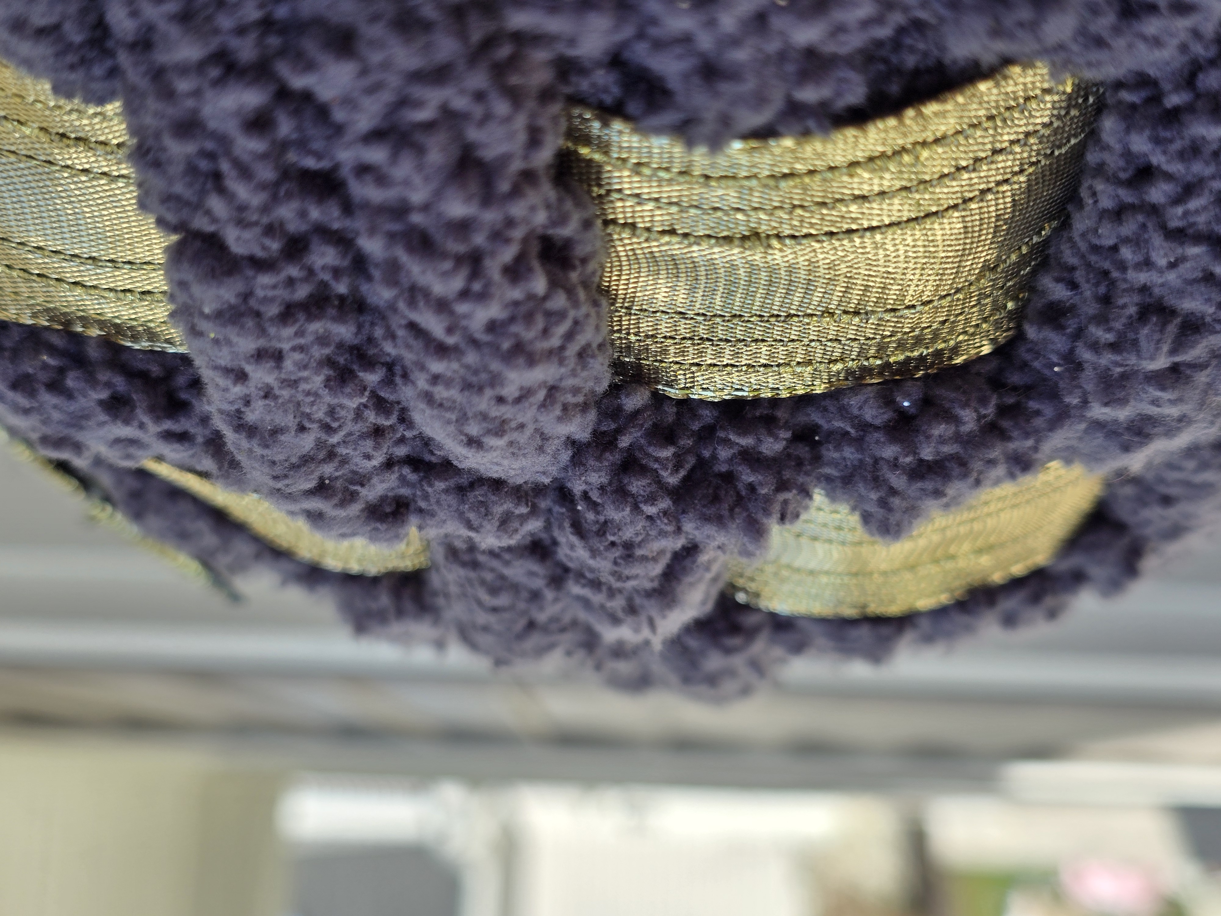 Handmade Decorative Matalic Gold and Charcoal Pumpkin