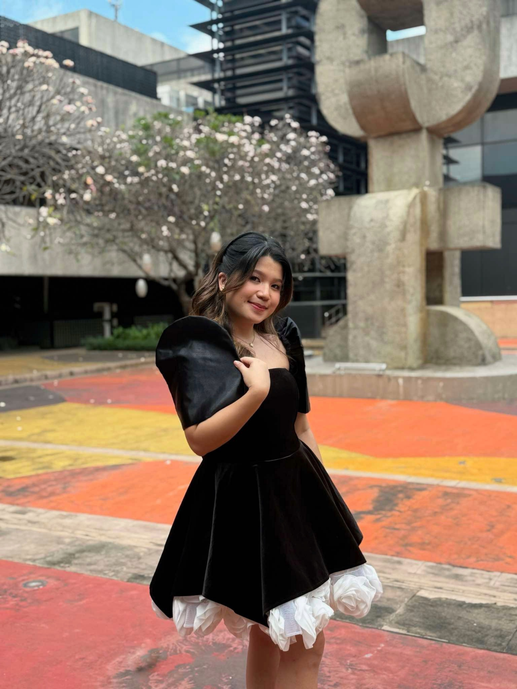 Belinda Mini Filipiniana - Black