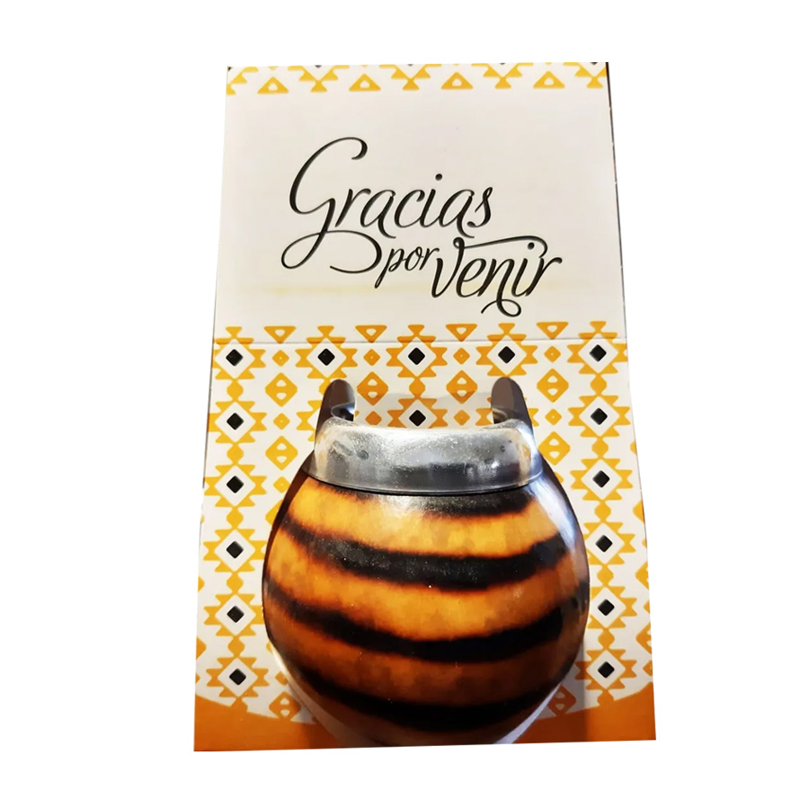 Mate de calabaza natural Dibujados a fuego