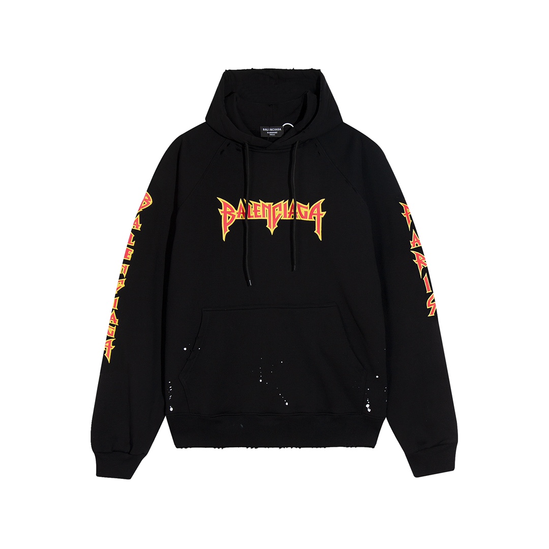 Metal Oversized Hoodie 'Washed Black'