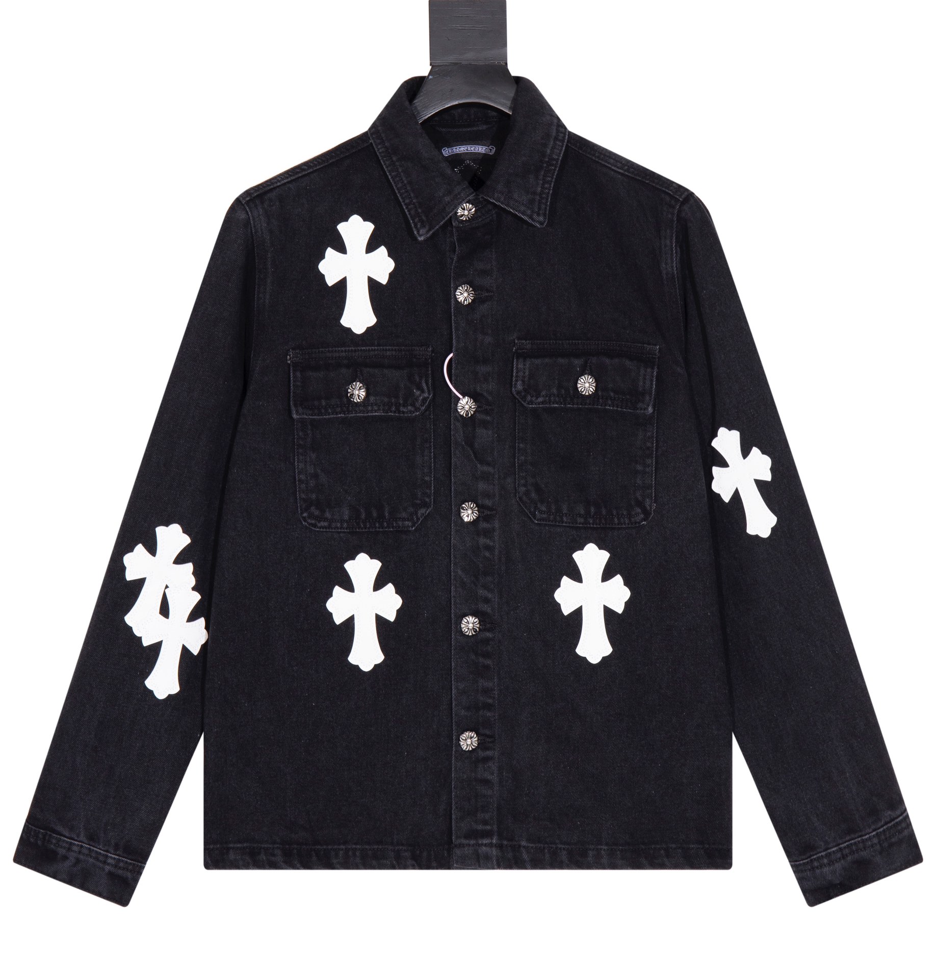 Chrome Hearts Leather/Patch Jacket