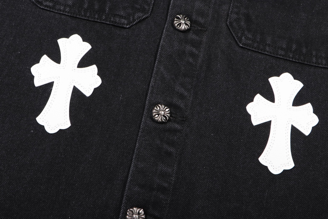 Chrome Hearts Leather/Patch Jacket