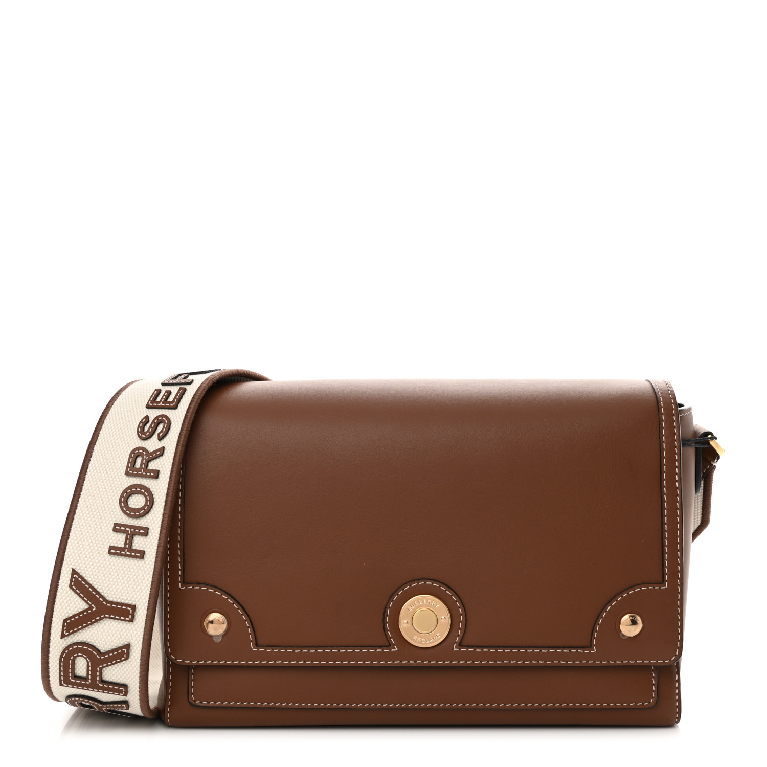 Calfskin Note Crossbody Bag Tan