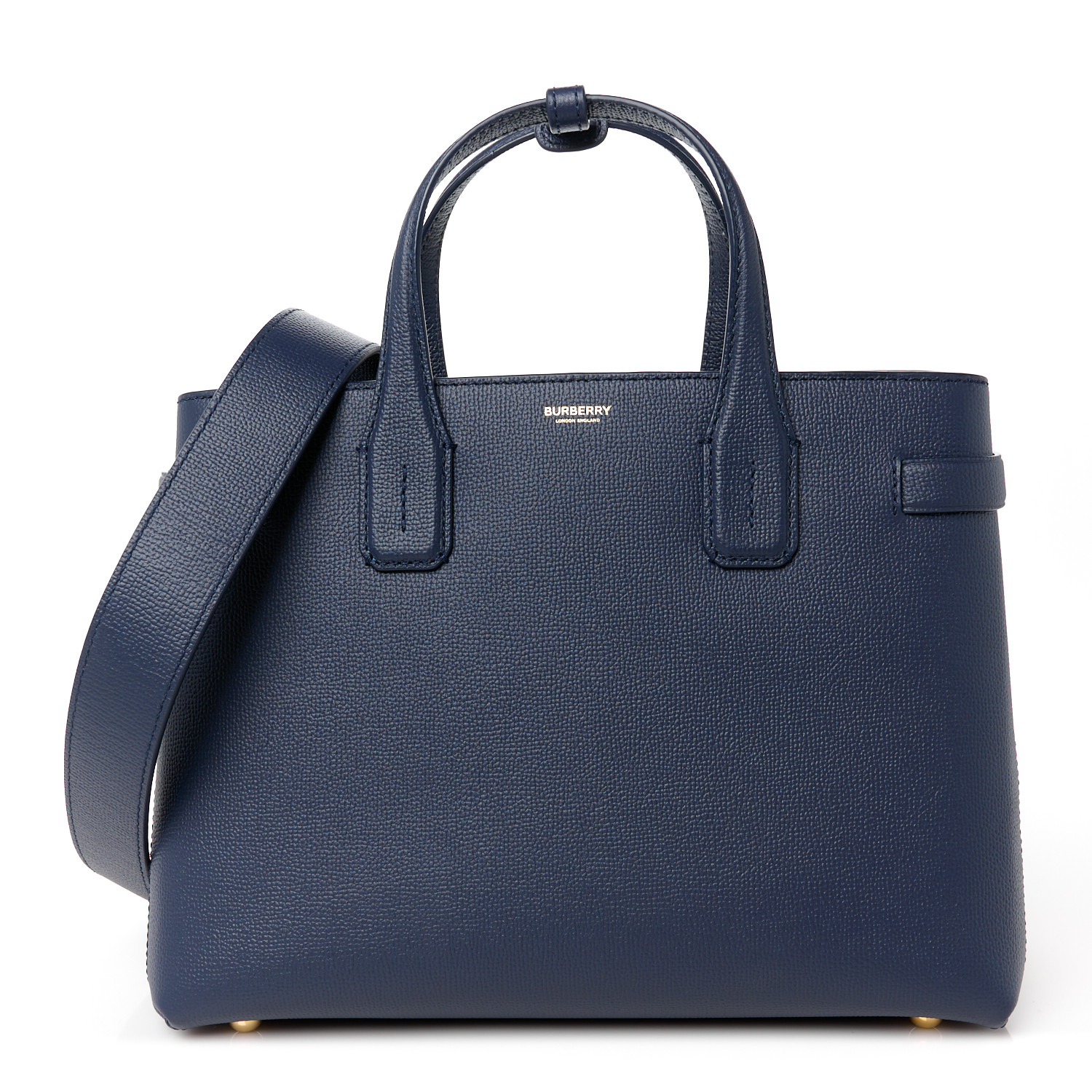 Derby Calfskin Vintage Check Medium Banner Tote Regency Blue