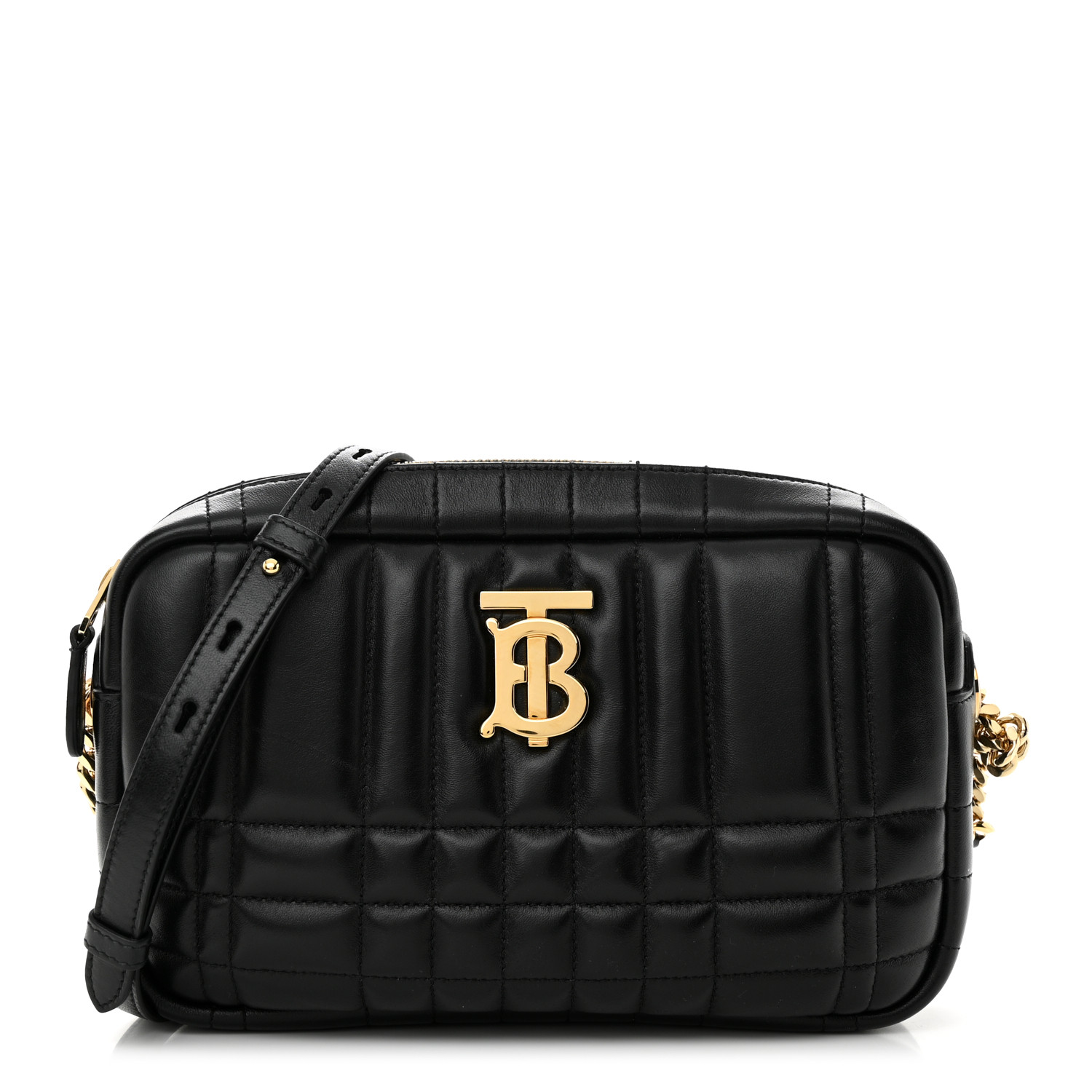 Calfskin Quilted Small Lola Camera Bag Black