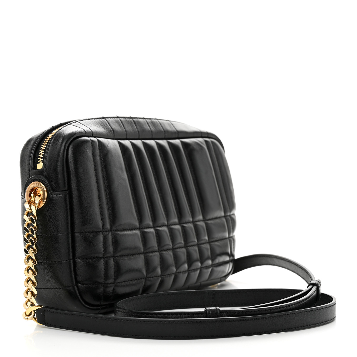 Calfskin Quilted Small Lola Camera Bag Black
