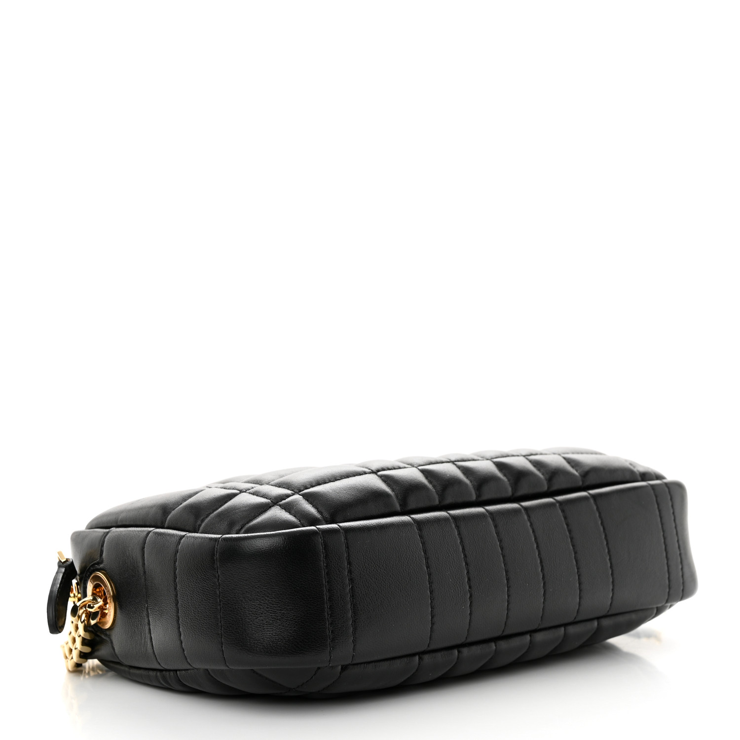 Calfskin Quilted Small Lola Camera Bag Black