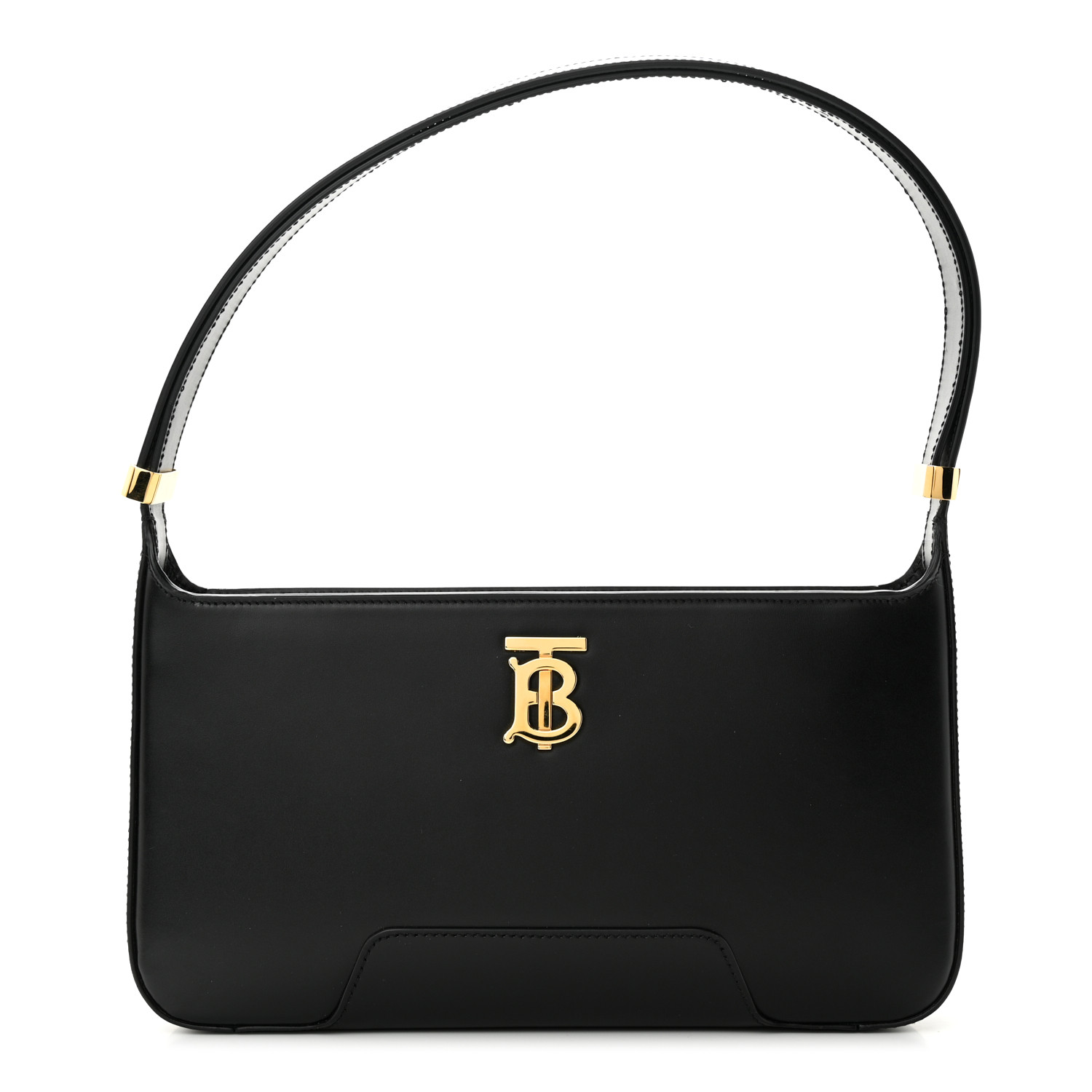 Smooth Calfskin TB Shoulder Bag Black