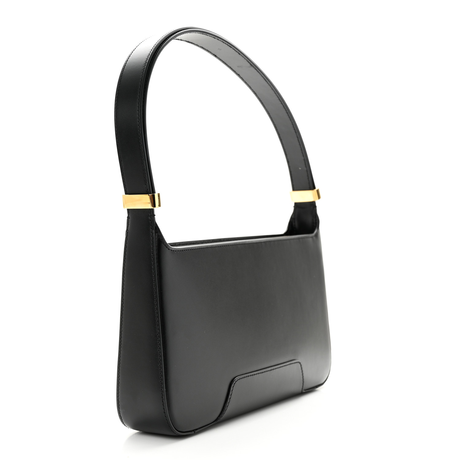 Smooth Calfskin TB Shoulder Bag Black