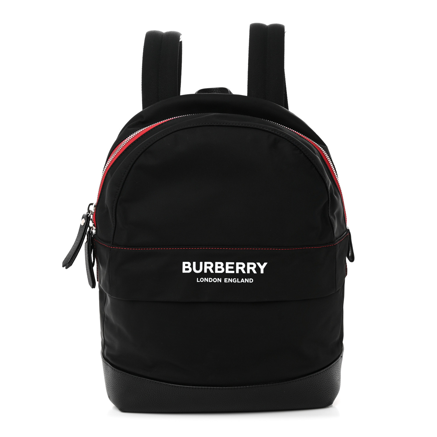Nylon Medium Logo Backpack Black