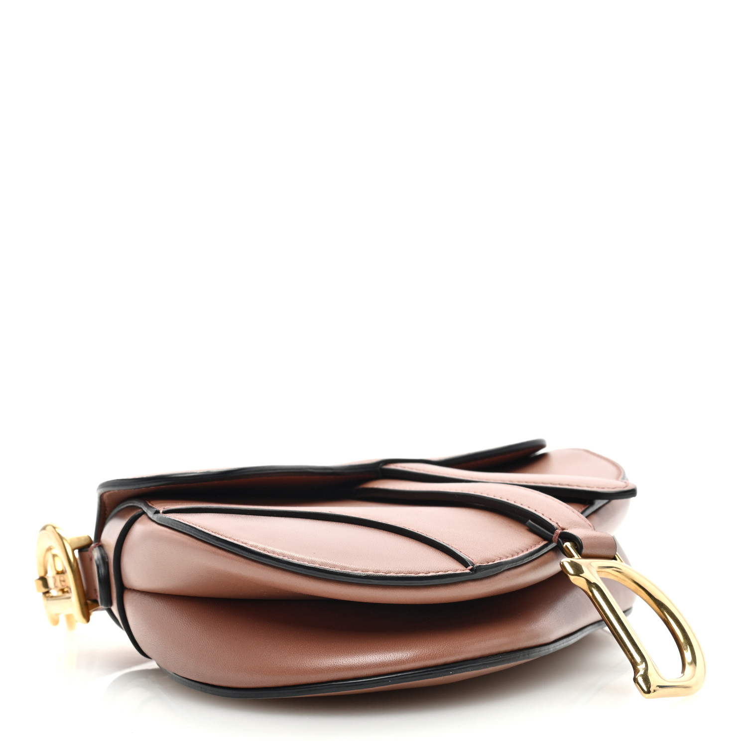 Calfskin Mini Saddle Bag Taupe