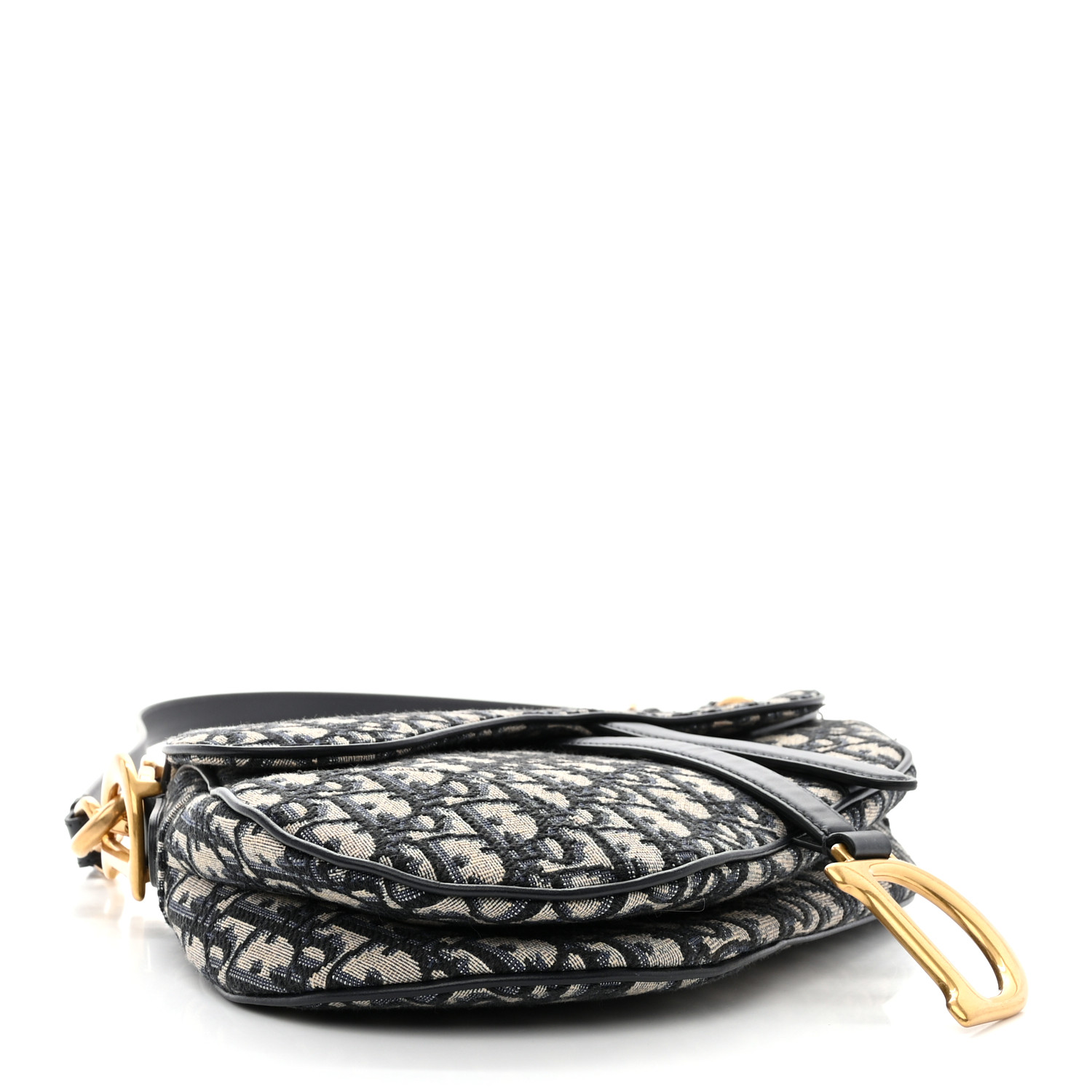 Oblique Saddle Bag With Strap Blue