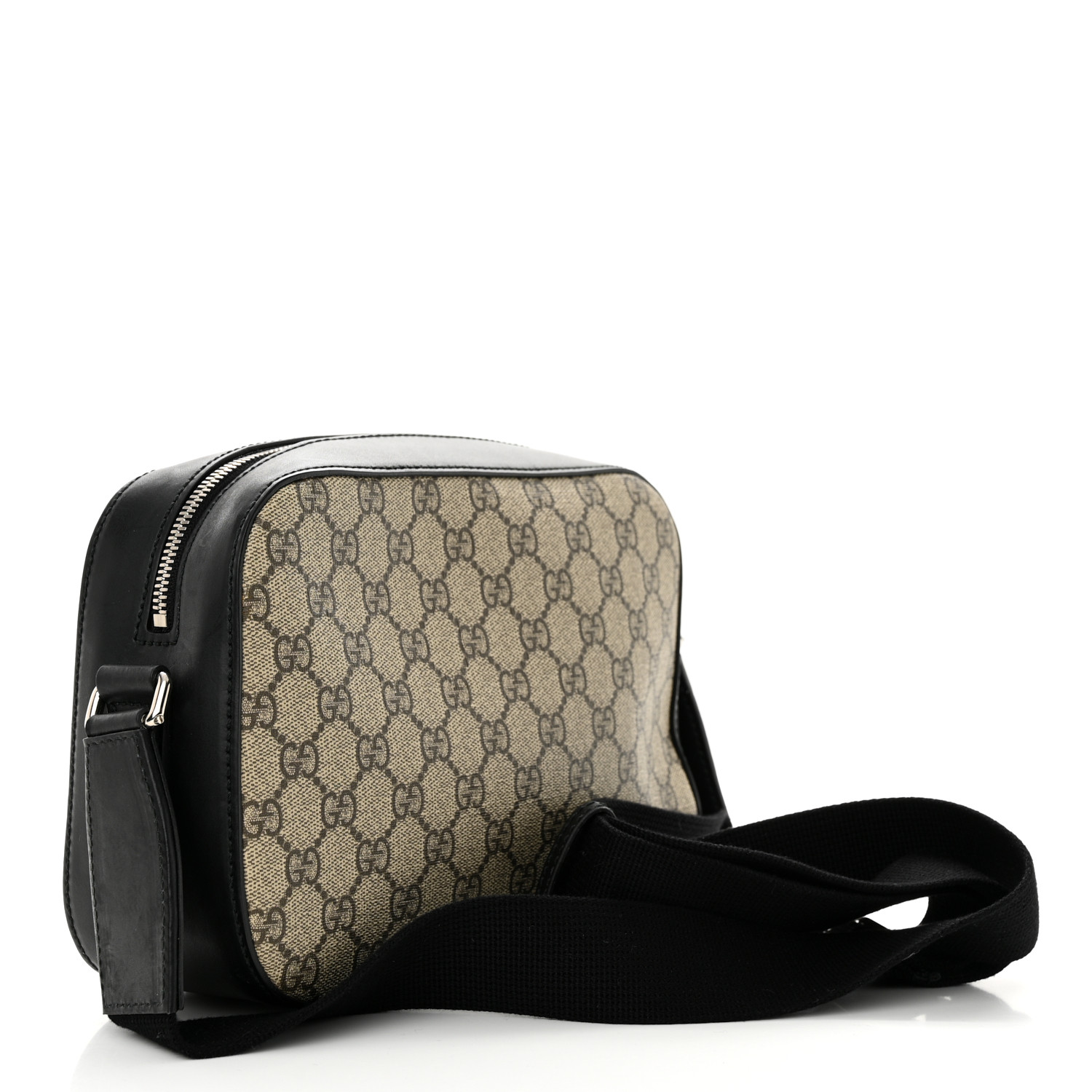 GG Supreme Monogram Camera Bag Beige Black