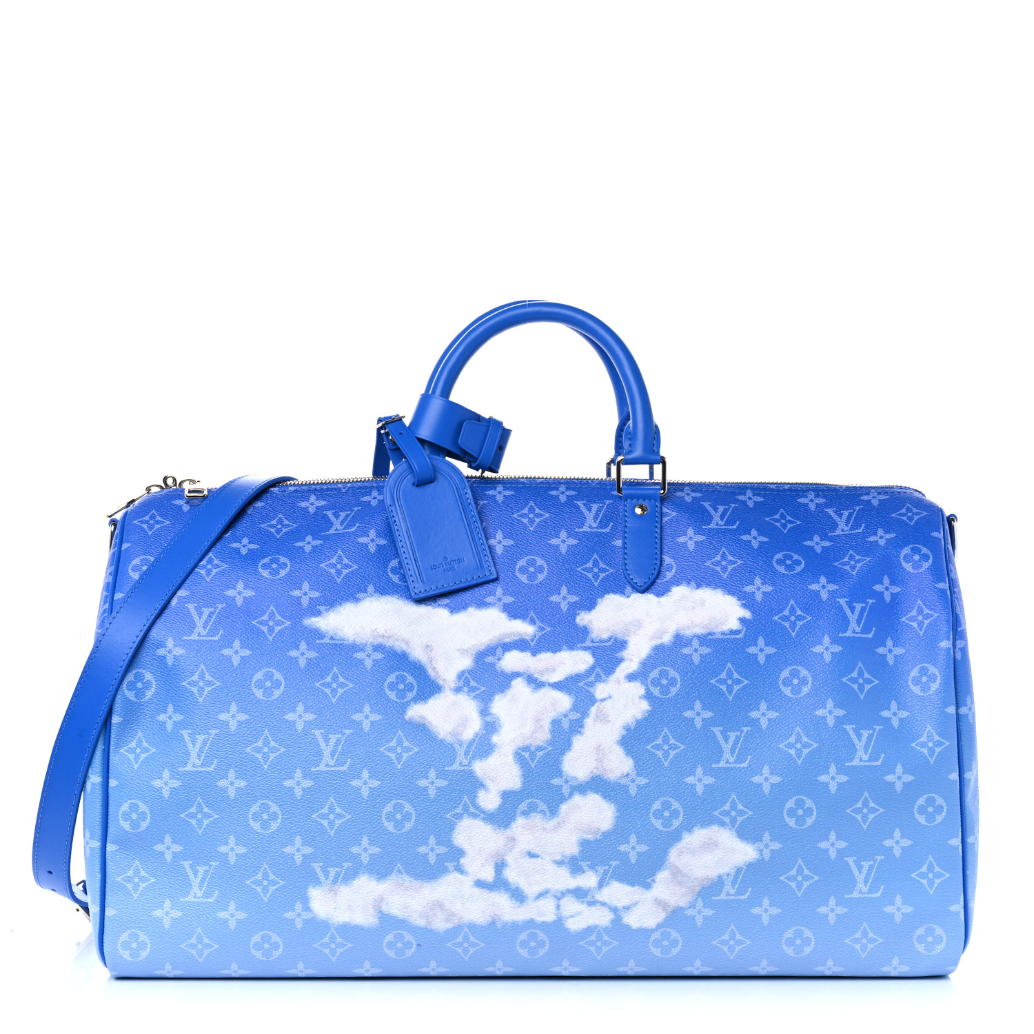 Monogram Clouds Keepall Bandouliere 50 Blue