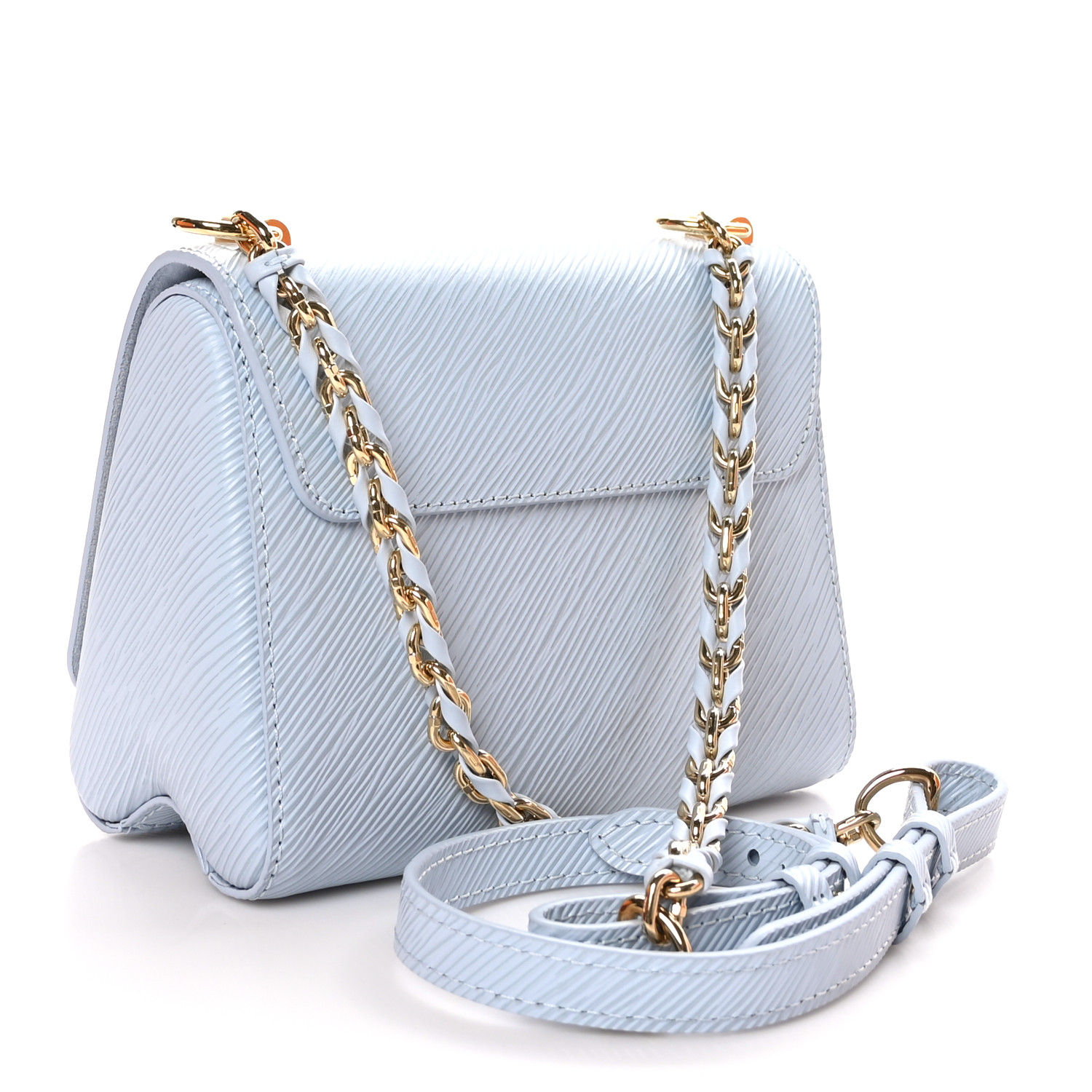 Epi Twist Shoulder Bag PM Bleu Celeste