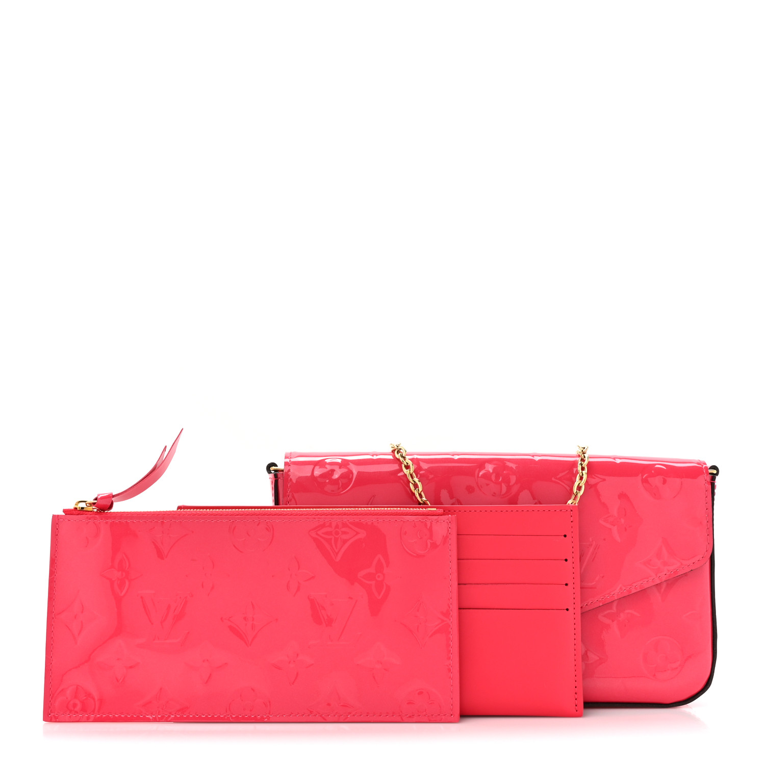 Vernis Felicie Pochette Chain Wallet Hot Pink