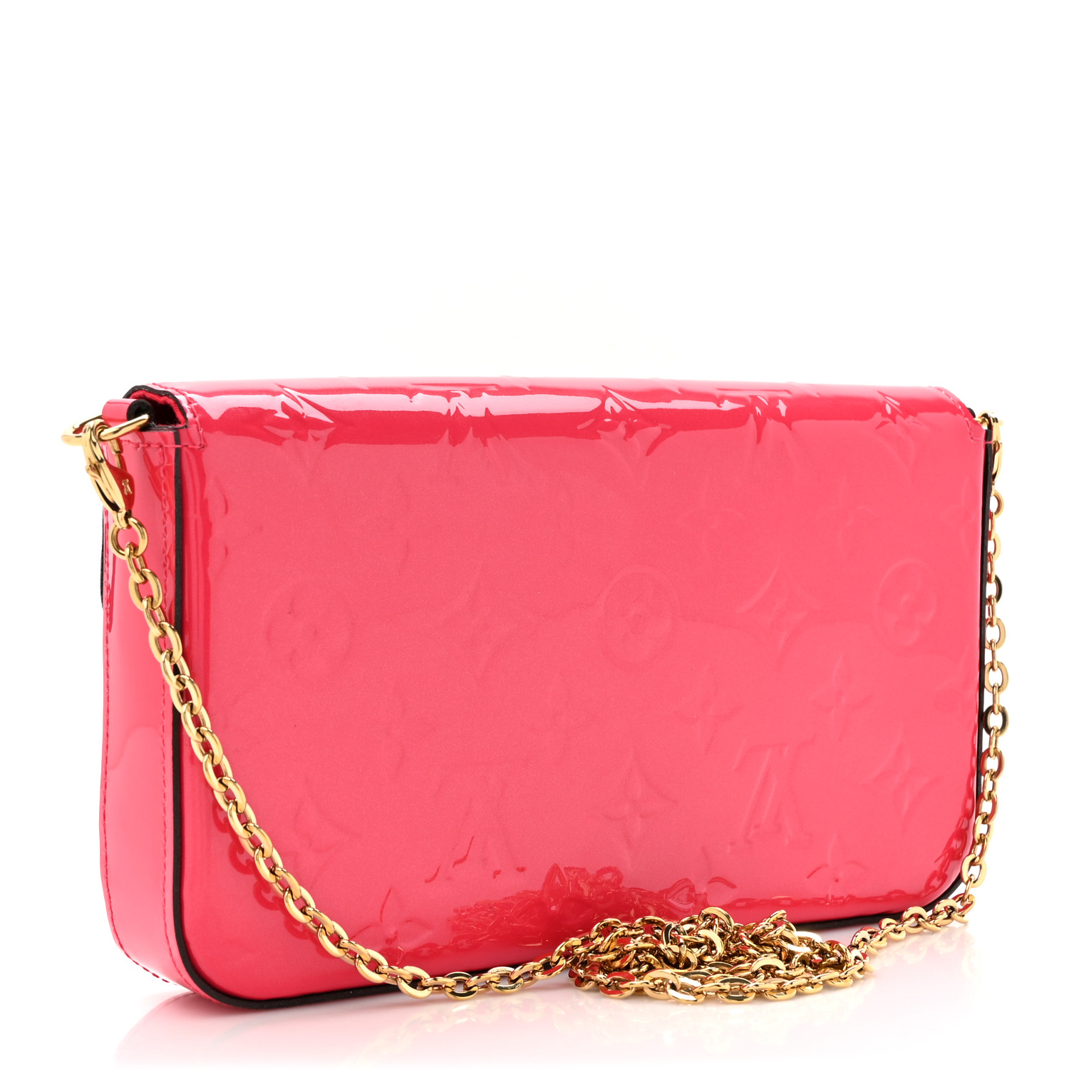 Vernis Felicie Pochette Chain Wallet Hot Pink