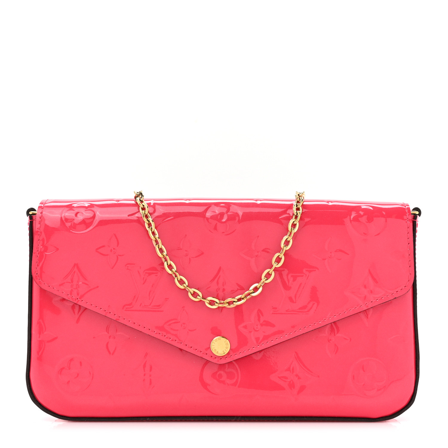 Vernis Felicie Pochette Chain Wallet Hot Pink