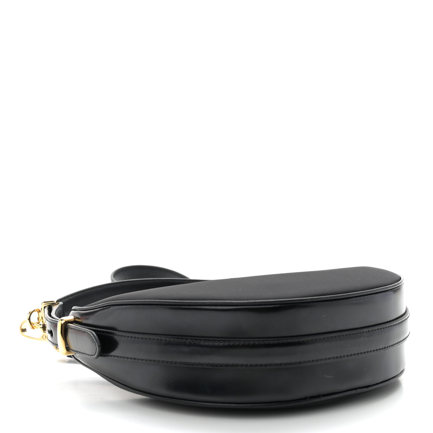 Re-Nylon Spazzolato Small Arque Shoulder Bag Black