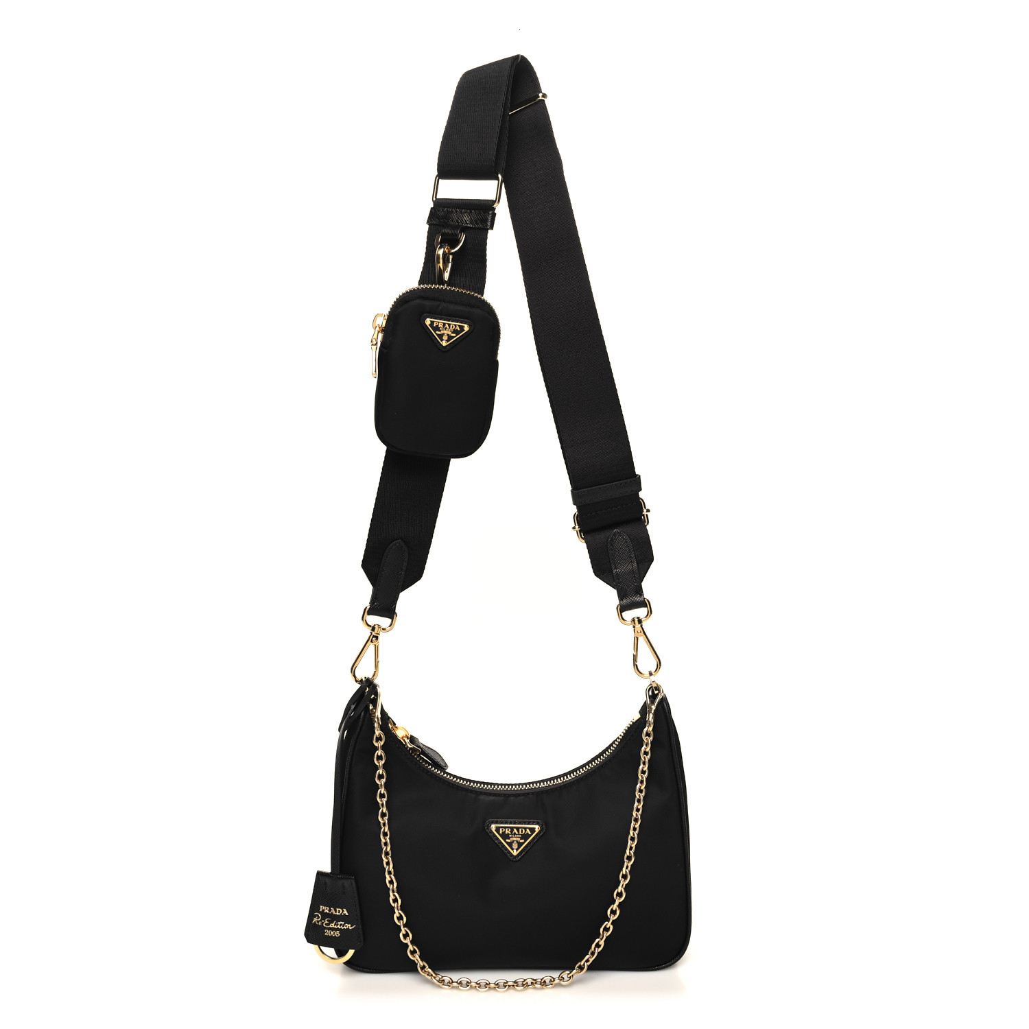 Nylon Lux Re-Edition 2005 Shoulder Bag Black