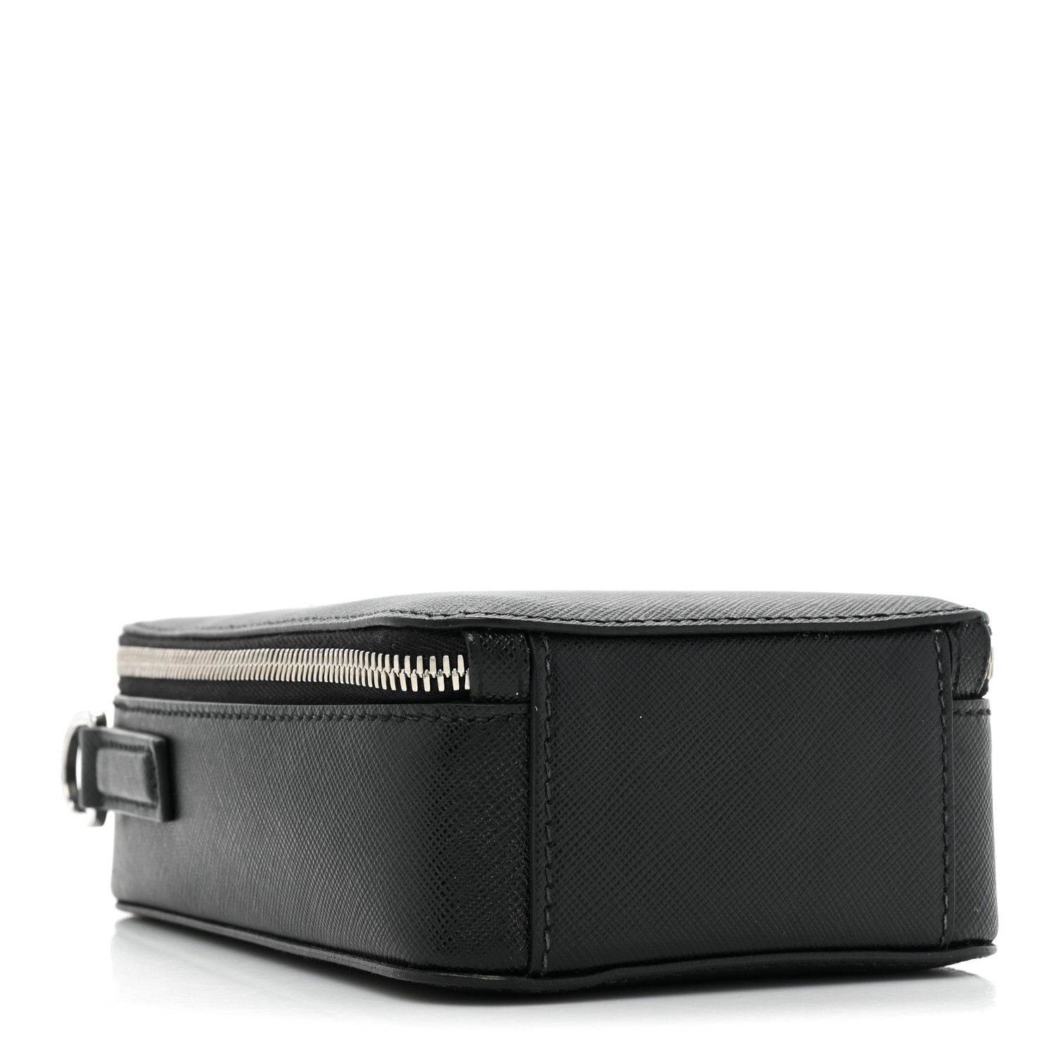 Saffiano Travel Brique Crossbody Messenger Bag Black