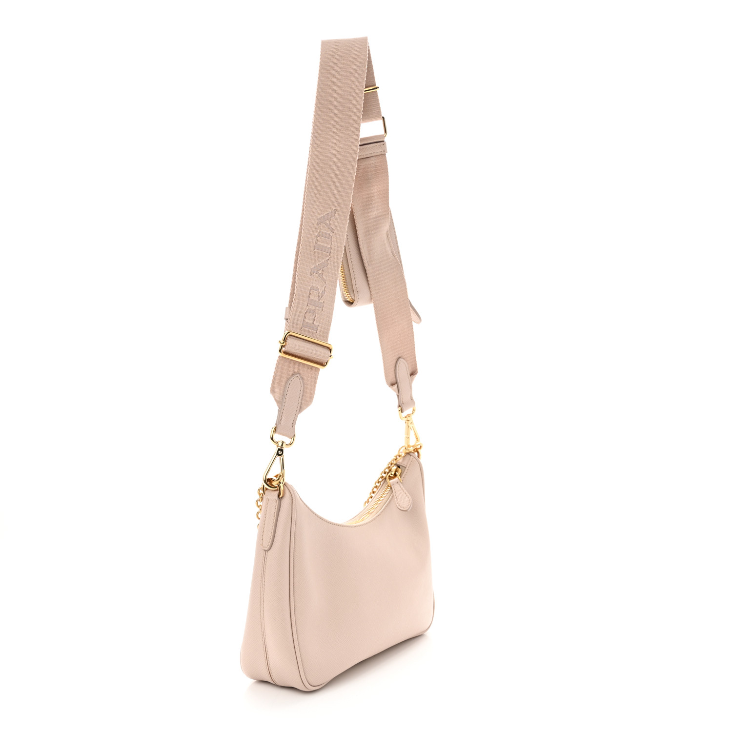 Saffiano Re-Edition 2005 Shoulder Bag Cammeo Beige