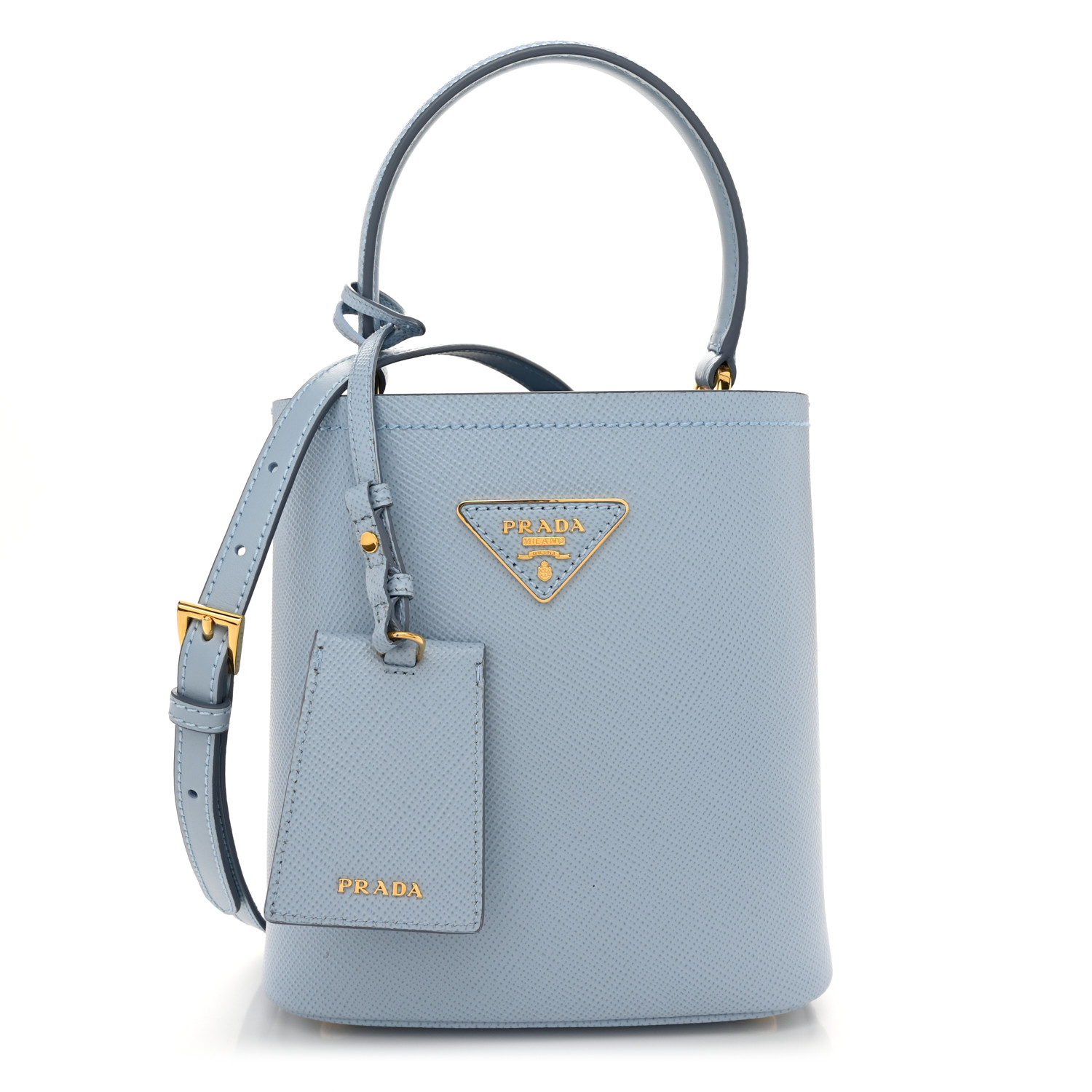 Saffiano Cuir Calfskin Small Panier Bucket Bag Astrale