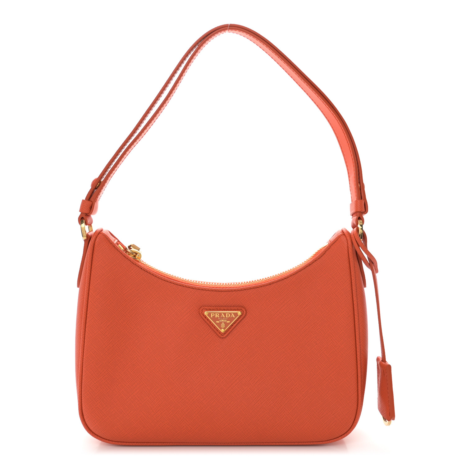 Saffiano Lux Mini Re-Edition Shoulder Bag Arancio