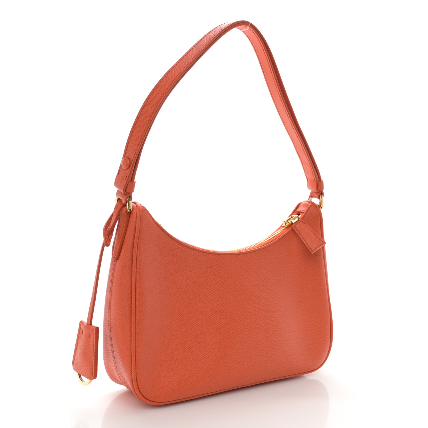 Saffiano Lux Mini Re-Edition Shoulder Bag Arancio
