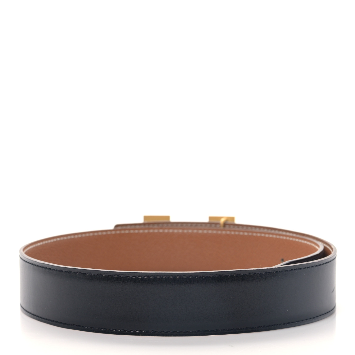 Box Togo H Belt Black Gold