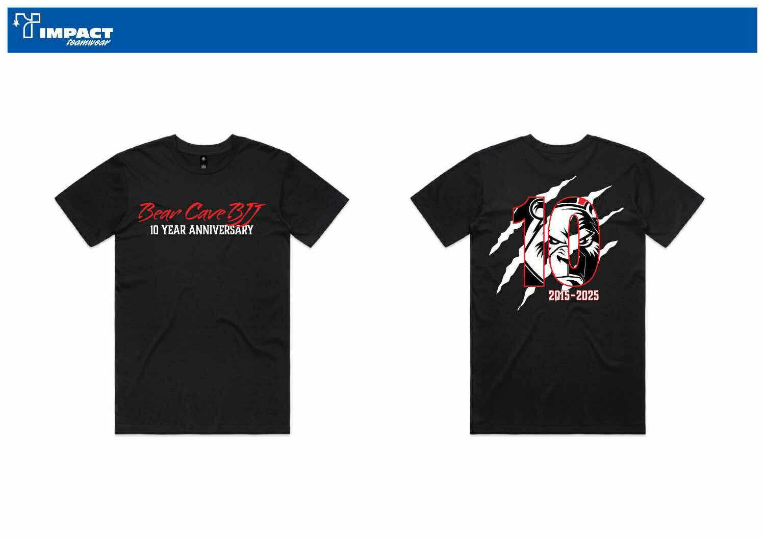 Bear Cave BJJ 10 Year Anniversary T-Shirt - Youth