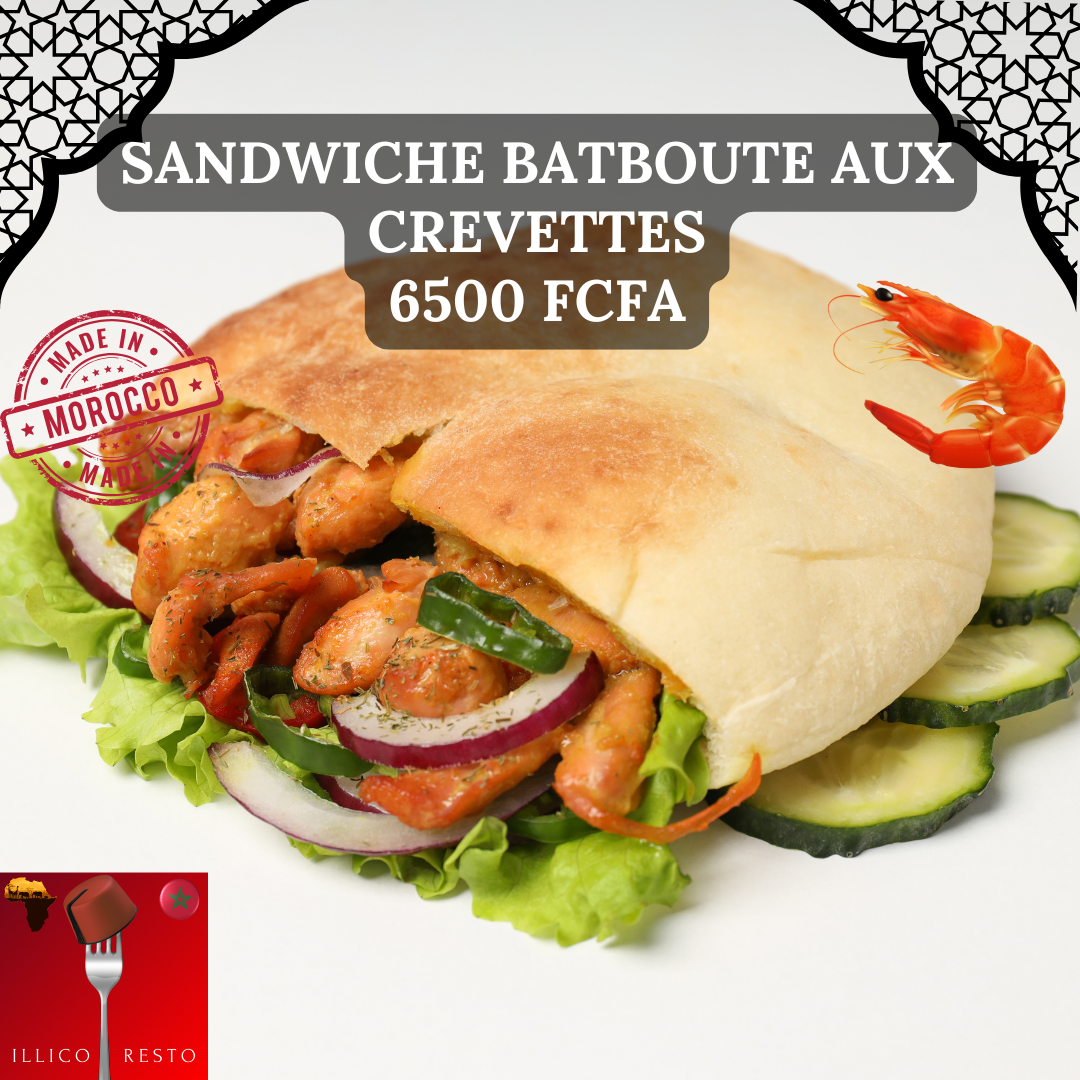 Sandwiche Batboute aux Crevettes