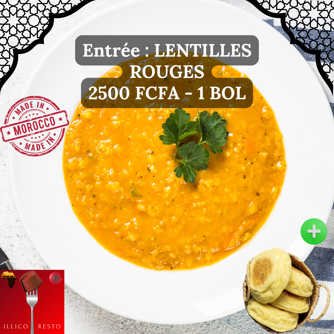 Entrée : Lentilles Rouges