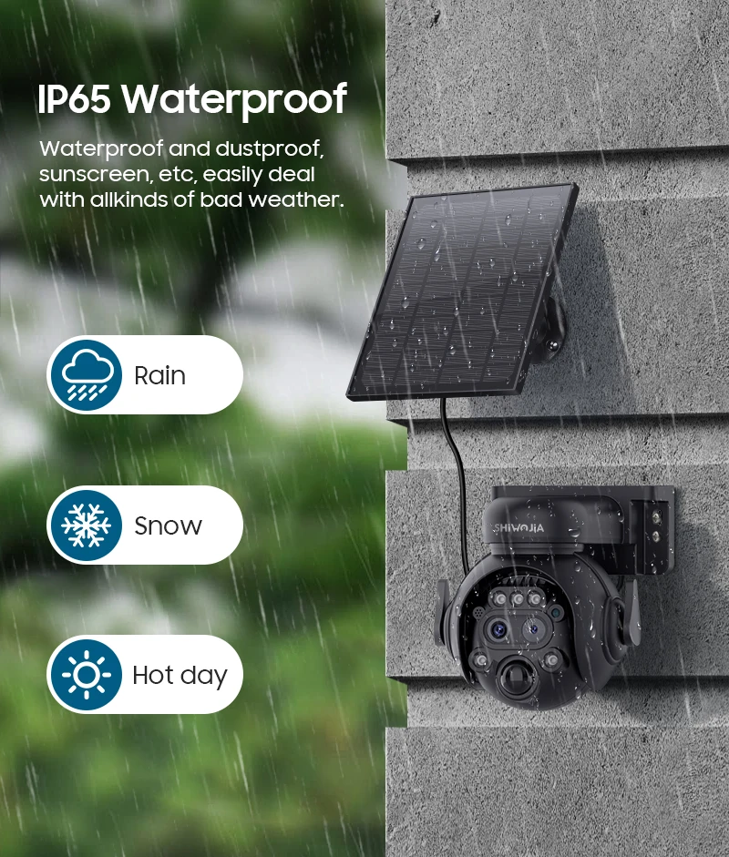 Camara seguridad solar, alta resolución, doble optica, zoom 12X