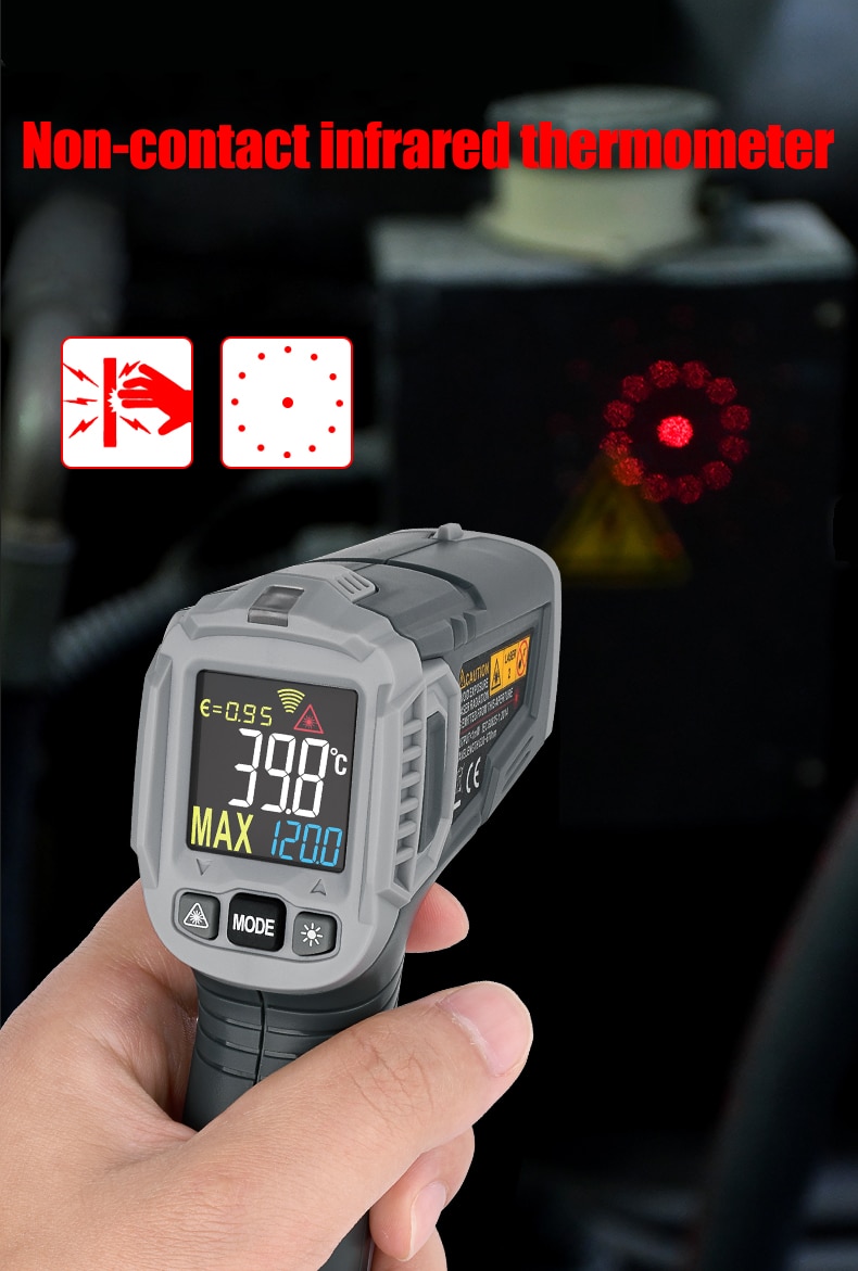 Termometro Industrial con puntero Laser alta precisión.