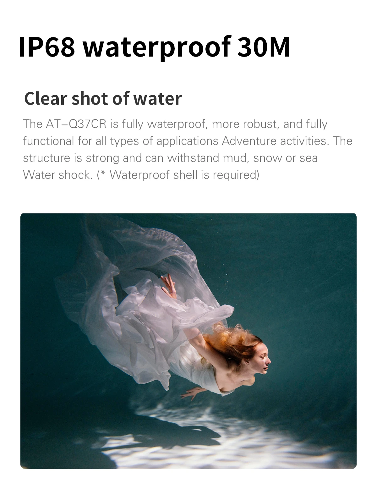 Camara buceo con funda 30 metros profundidad, wi-fi