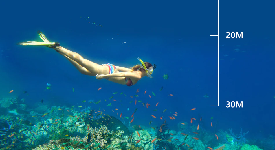 Camara buceo con funda 30 metros profundidad, wi-fi