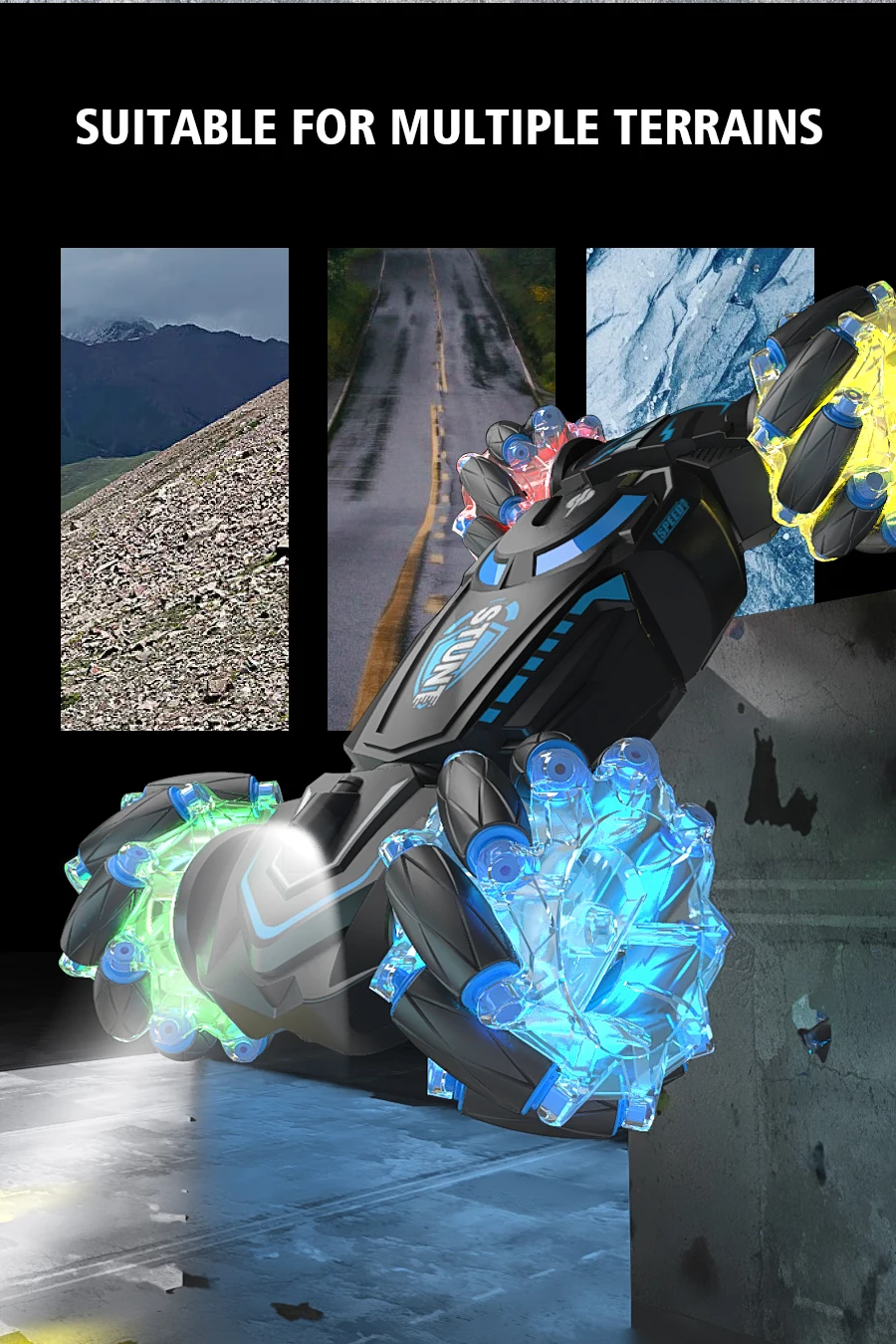 Vehiculo Transformer todoterreno, 4WD, radiocontrol