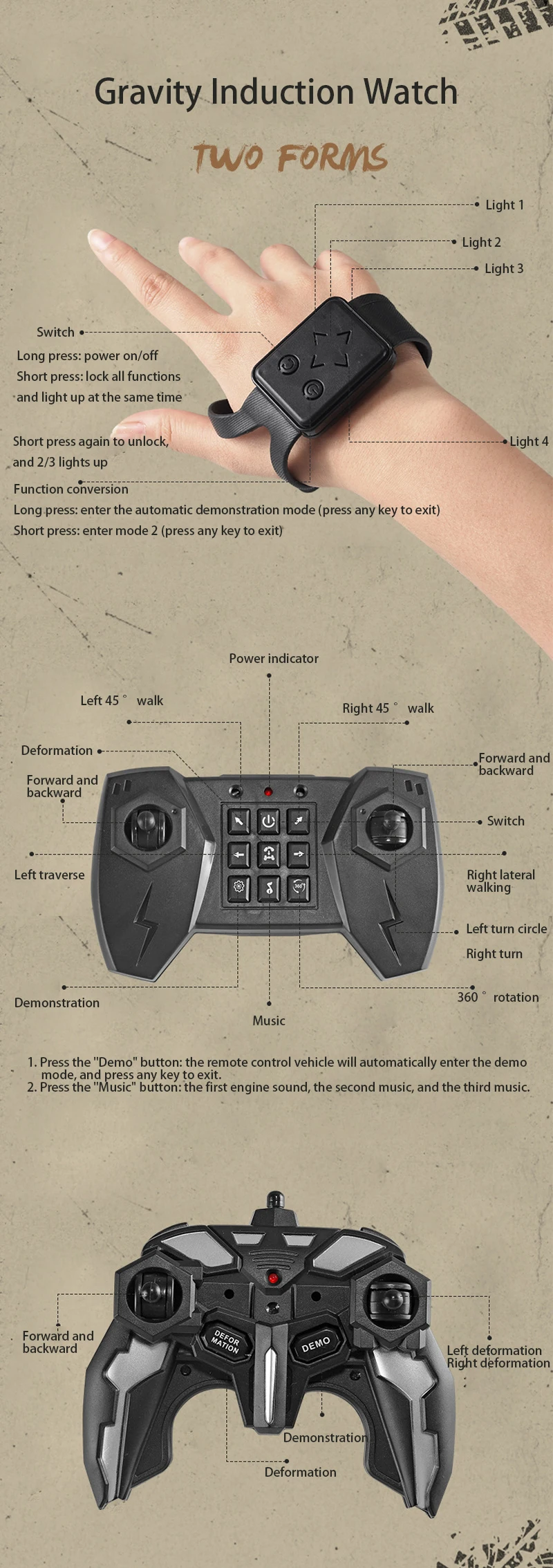 Vehiculo Transformer todoterreno, 4WD, radiocontrol