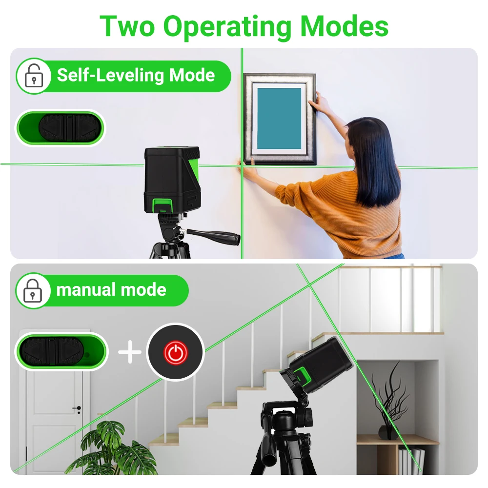 Instrumento nivelación laser 2 lineas cruzadas