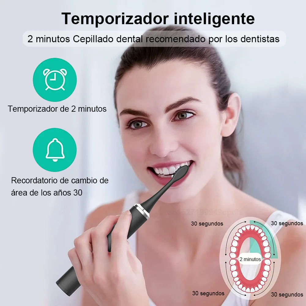 Cepillo de Dientes Eléctrico Sónico para Adultos,