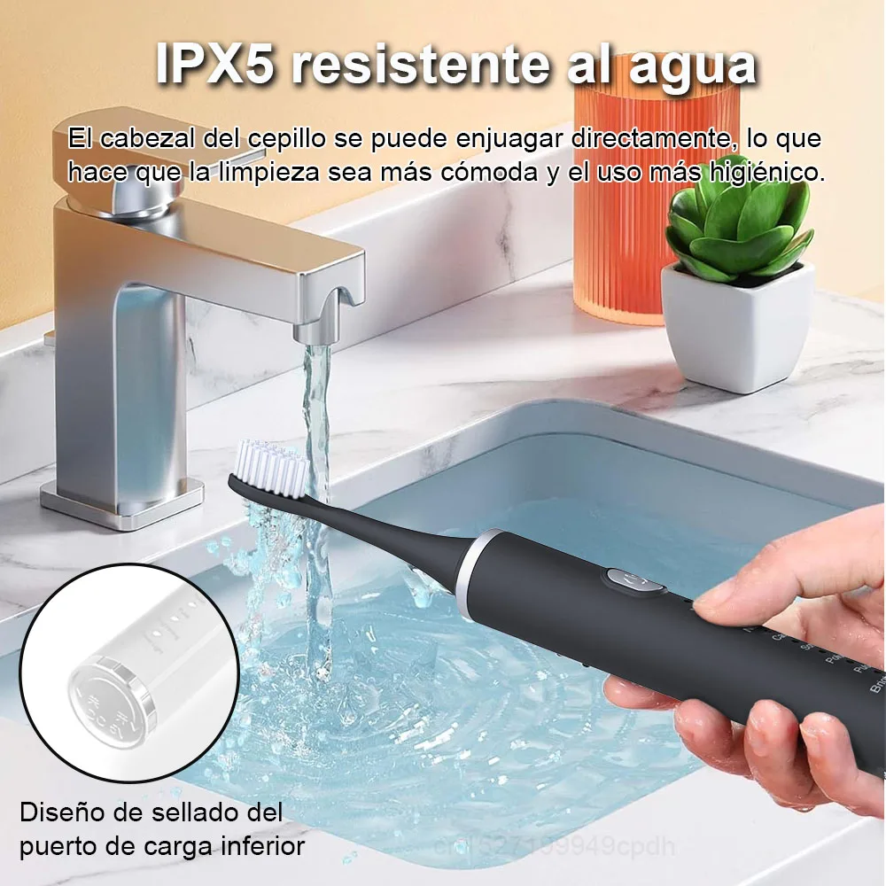 Cepillo de Dientes Eléctrico Sónico para Adultos,