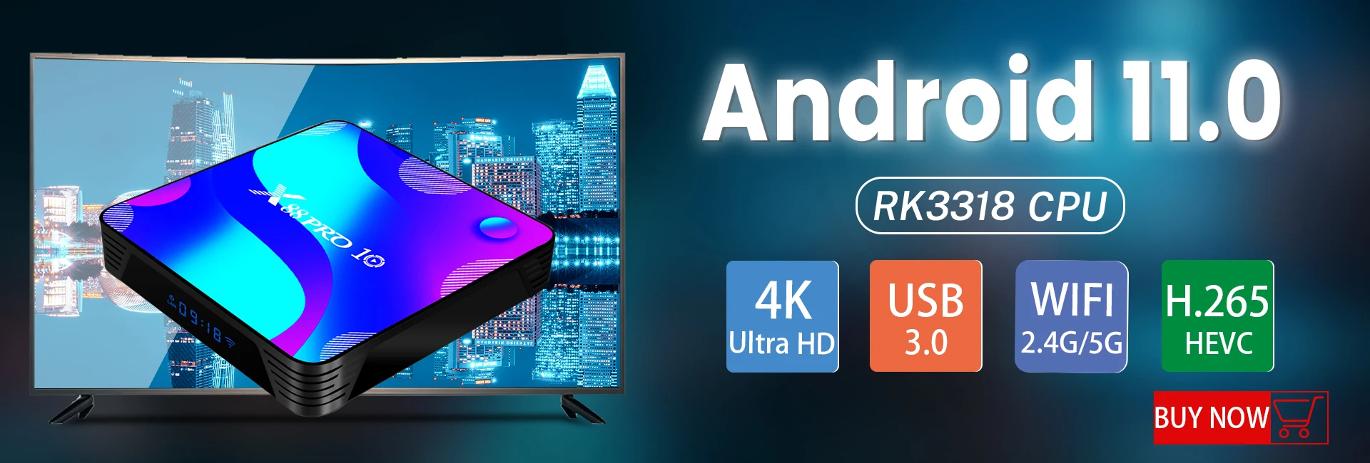 Transpeed-decodificador de TV con Android 11, receptor de TV 4k 3D, reproductor multimedia HDR + de alta calidad, con Wifi de 2,4G y 5,8G, 16G, 32G, 64G y 128G