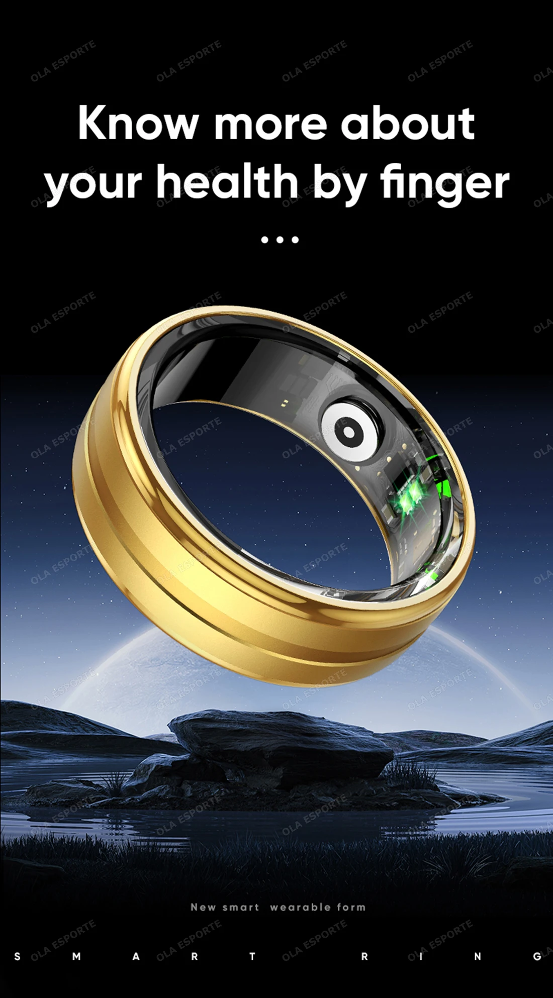 Anillo inteligente monitor electronico de Salud