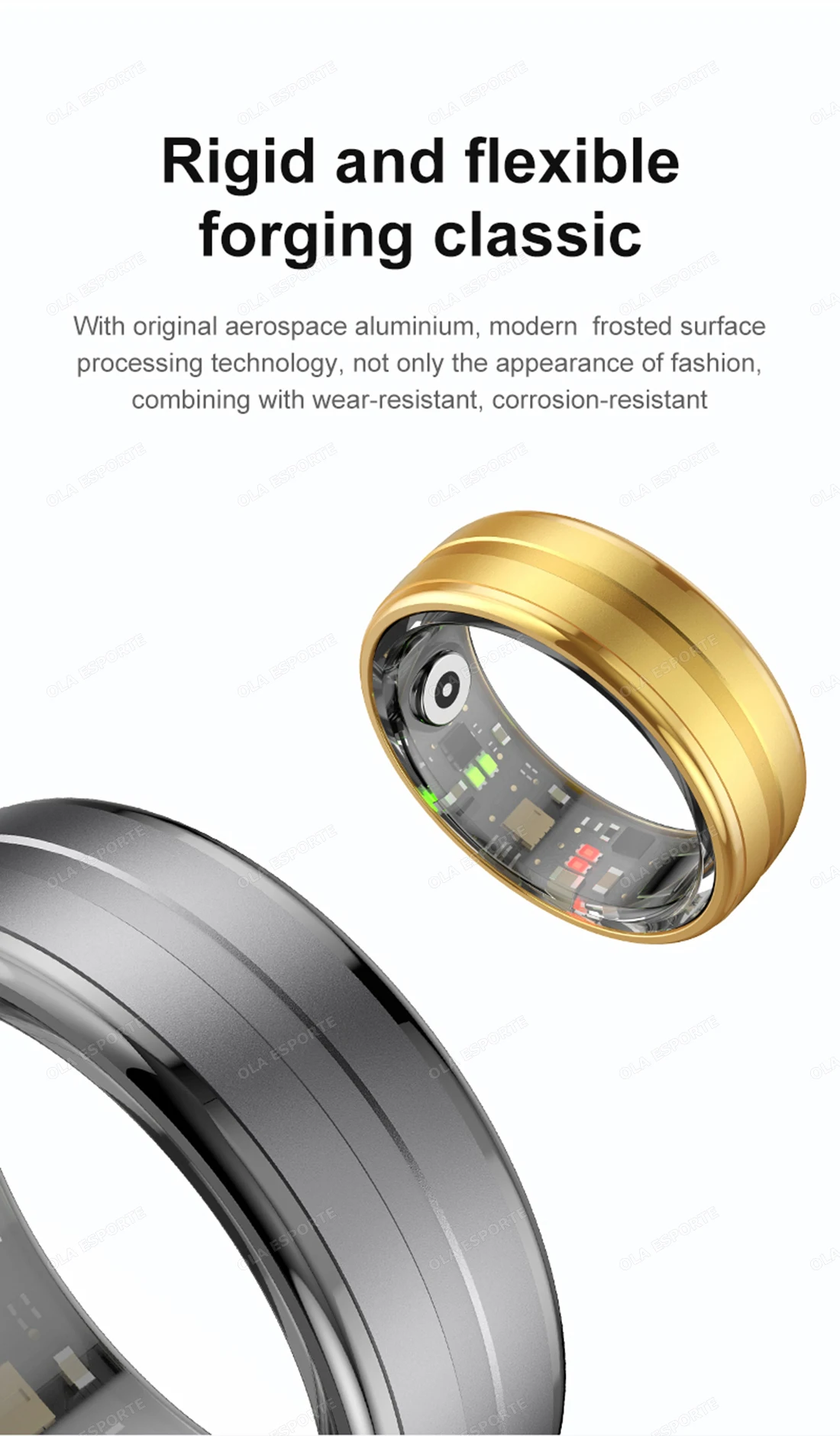 Anillo inteligente monitor electronico de Salud